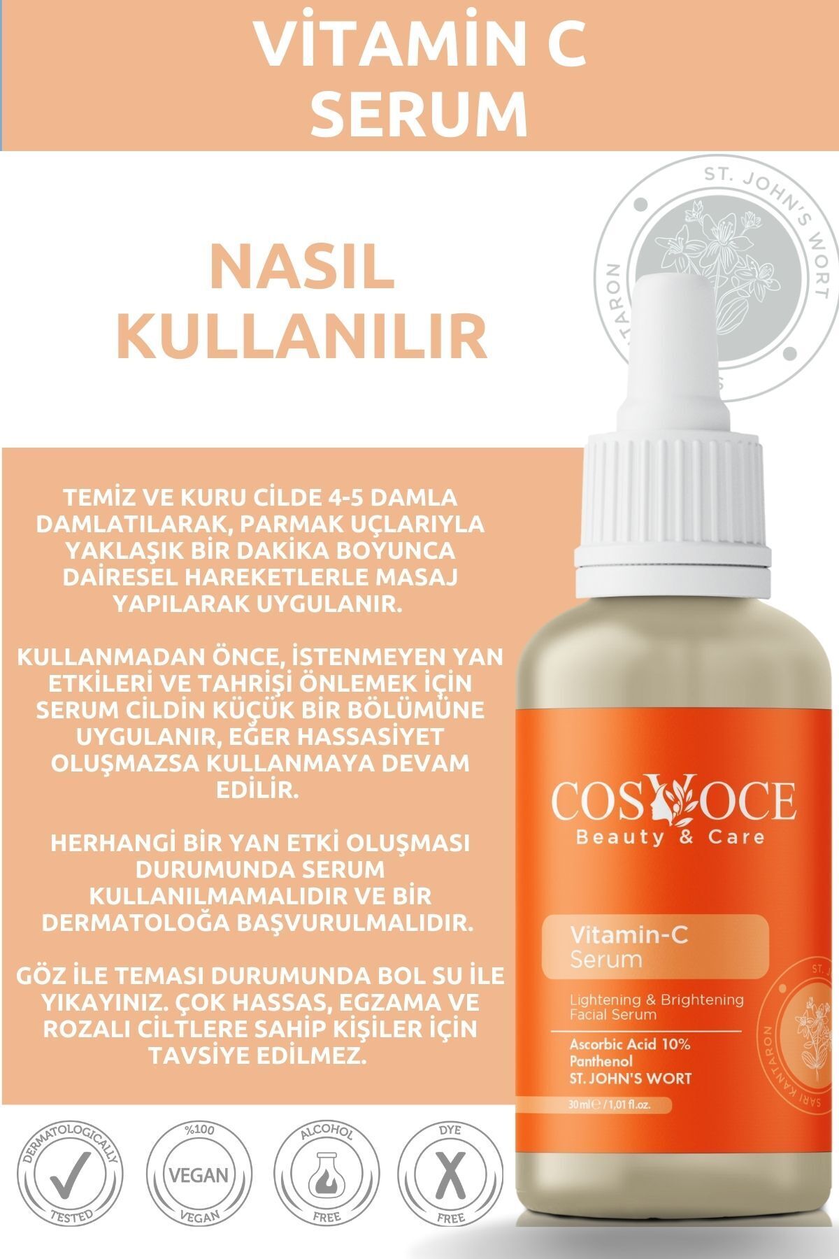 سرم پوست   COSVOCE | TYCOTTFXGN169930334656173 اورجینال - تصویر 3