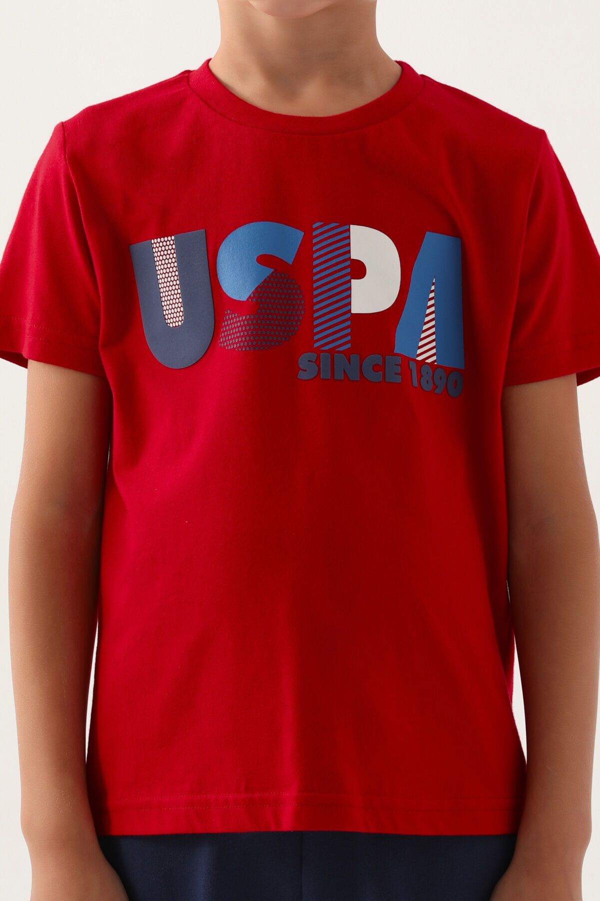 U.S. Polo Assn.-Costum bermude roșii pentru băiat 4