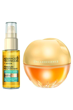 Avon Argan Yağı İçeren Besleyici Saç Serumu 30 Ml. ve Incandessence Kadın Par...