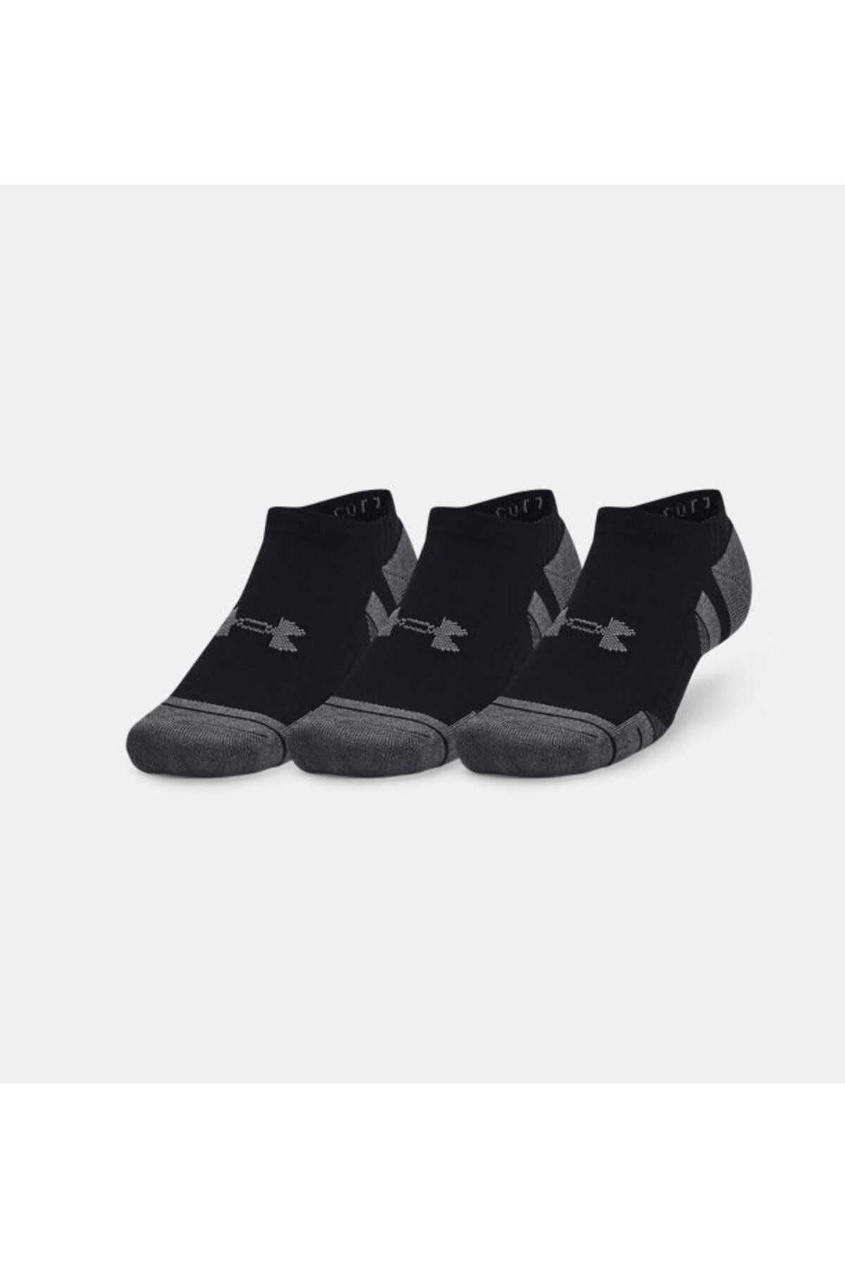 جوراب ورزشی خاکستری مردانه و زنانه UA Performance Cotton 3 Package No Show Socks 1379526 001 Under Armour