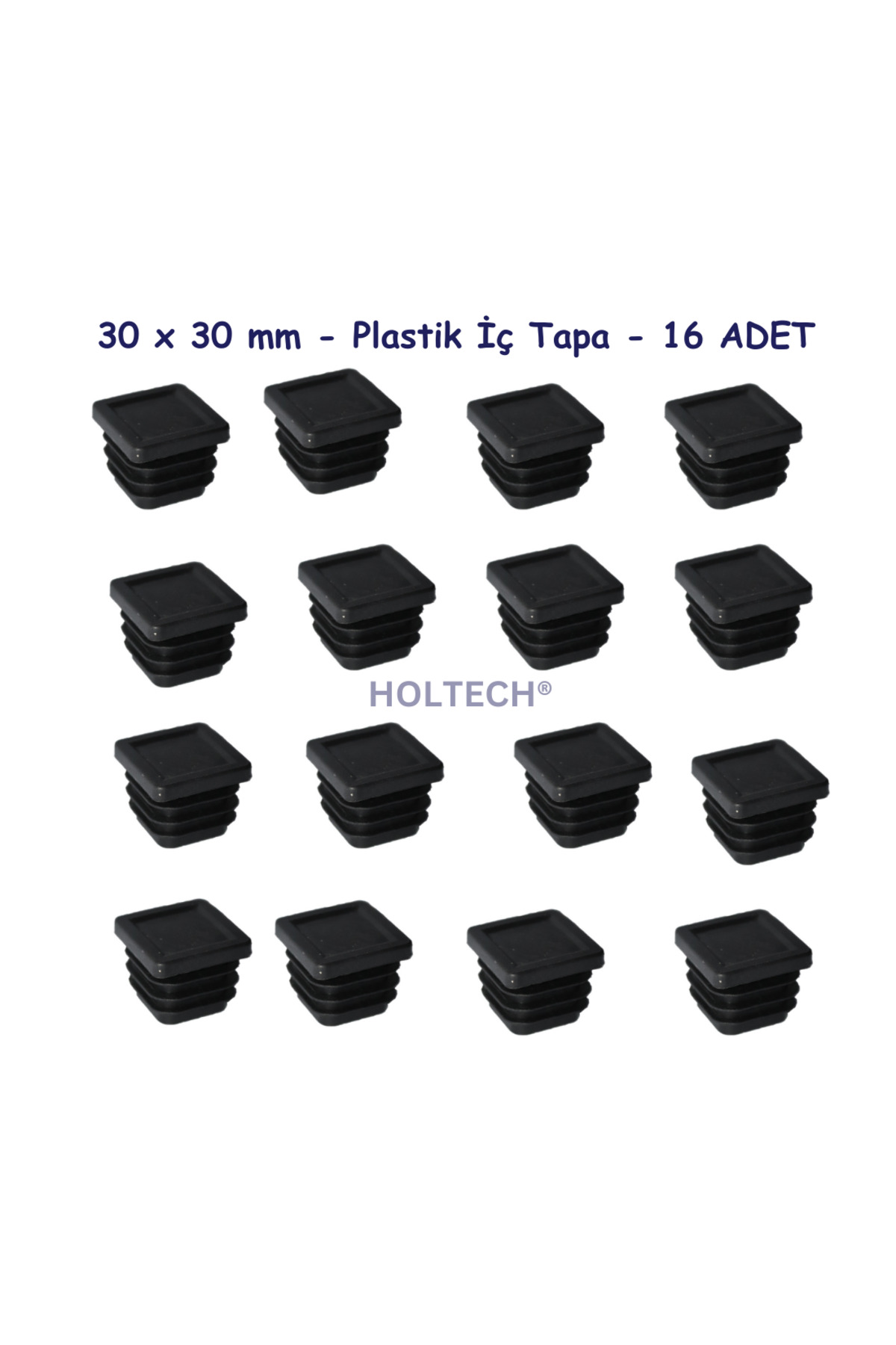 30 X 30 mm Plastic Inner Plug 16 Pieces  Square Insert Profile Plug
