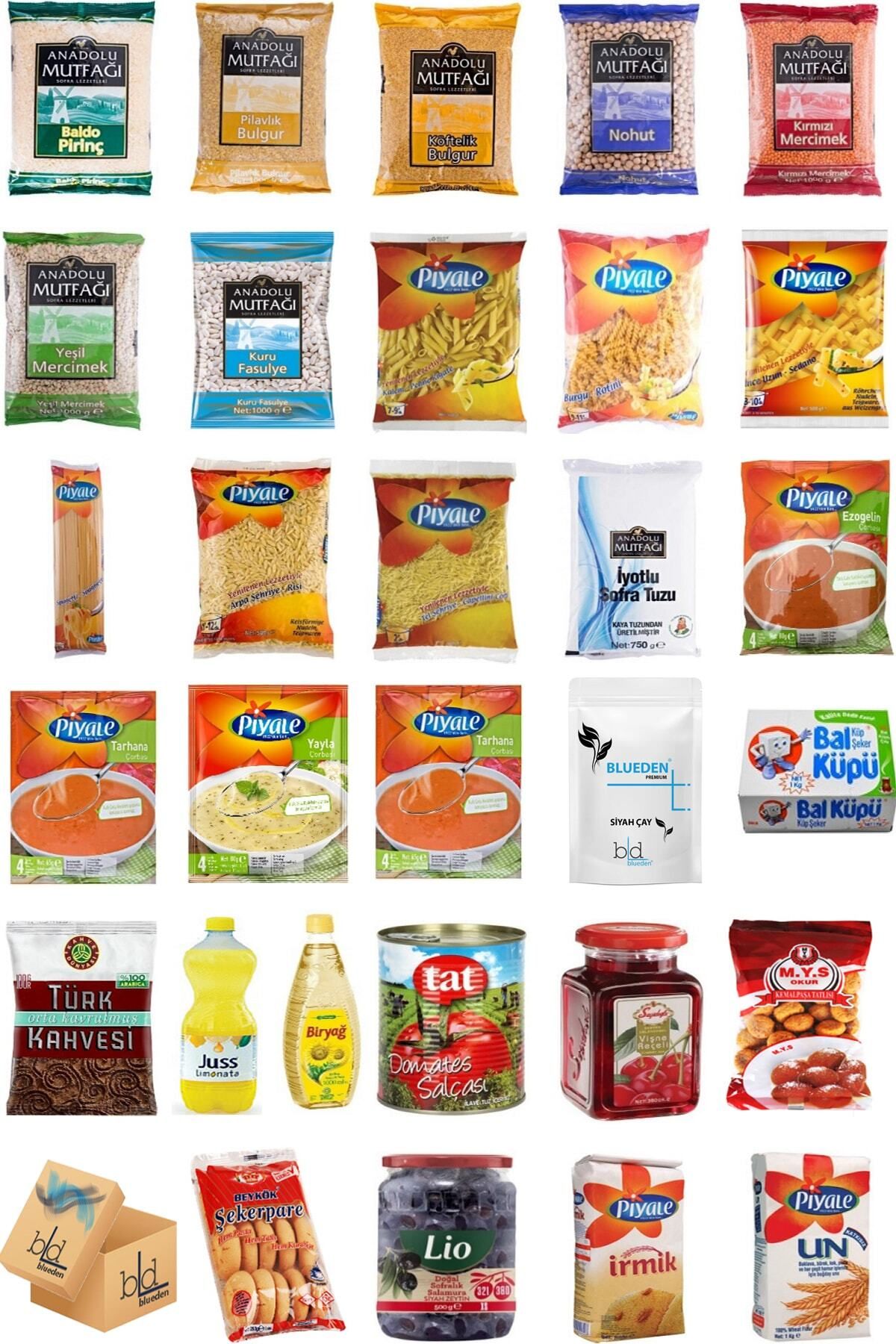 Blueden bd blueden - Ramazan Kumanya Yardım Erzak Kolisi 30 Parça 1 Nolu Paket - Blueden
