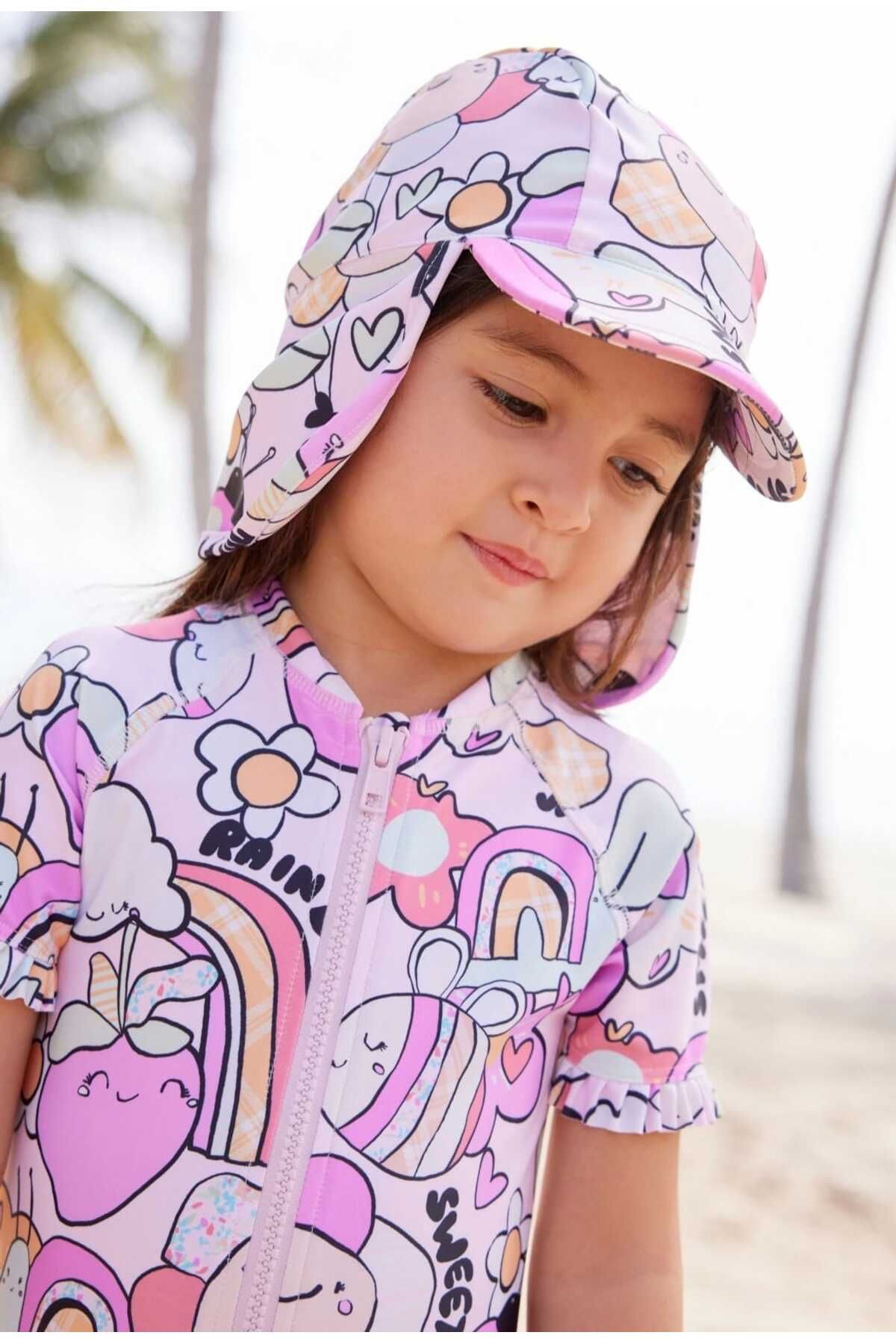 Next Baby Girl s 50 Upf Sun Protection Character Patterned Swimming Cap Trendyol