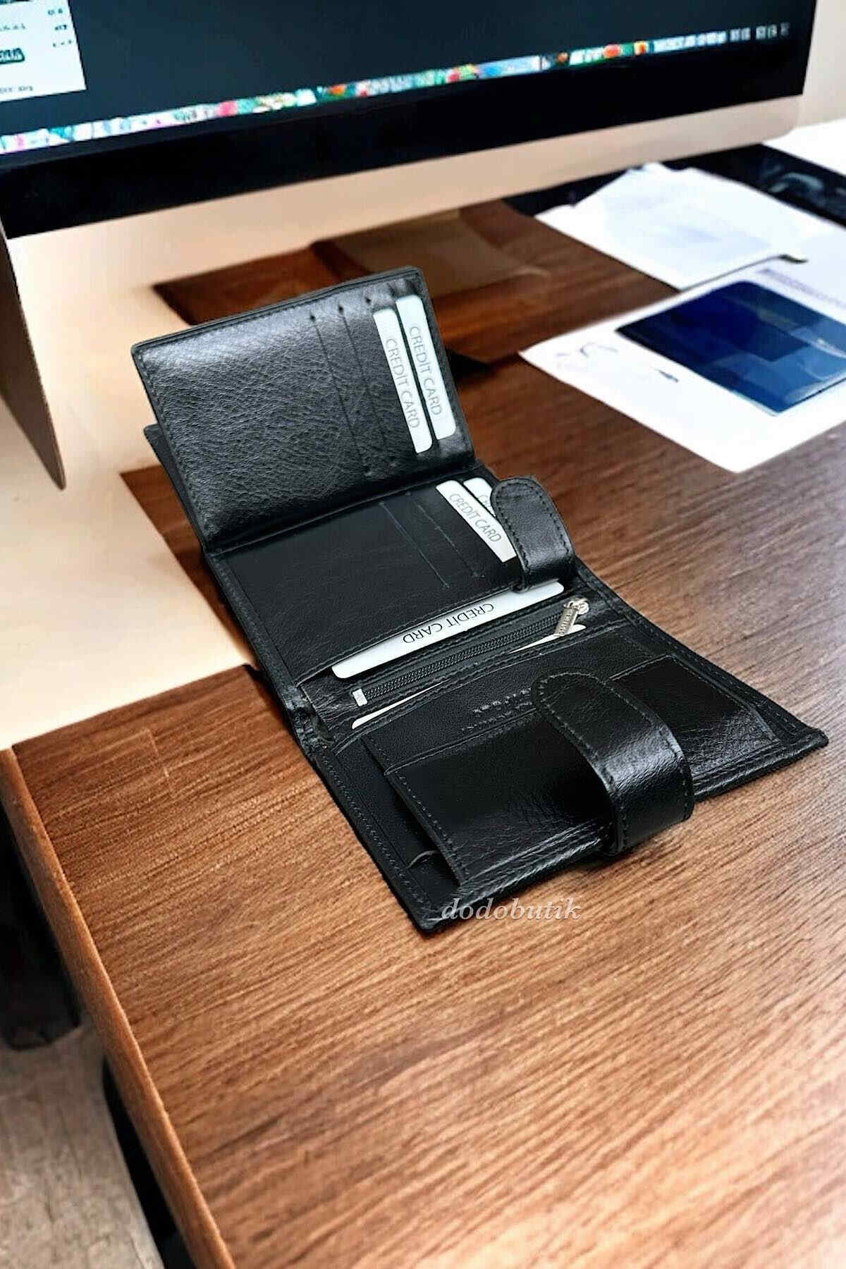 کیف پول مردانه مشکی Dodo4men | DD02P اورجینال - تصویر 4