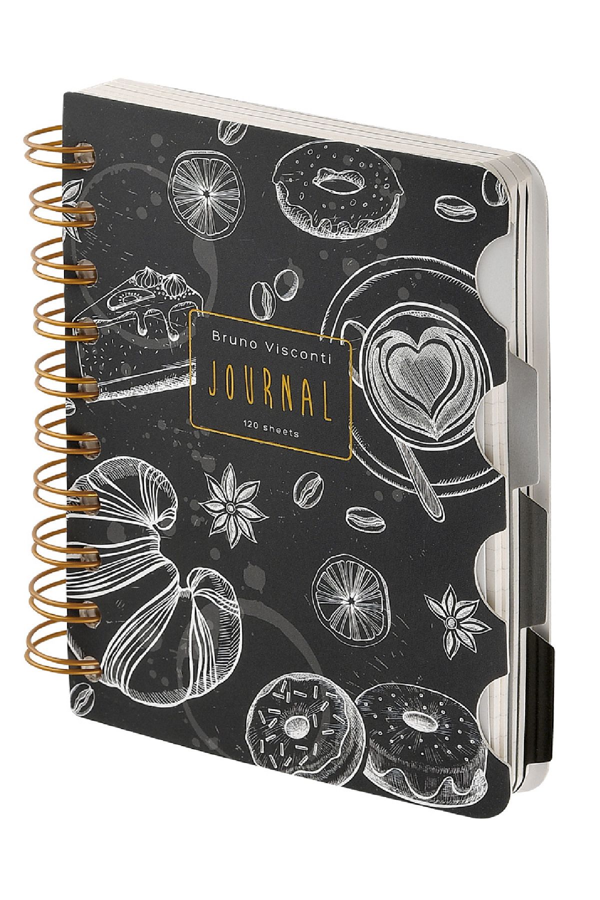 Bruno Visconti-Spiral Notebook A5 with 4 Bookmarks, 30 MakeStriped, 30 MakeStriped, 30 MakeDotted, 30 MakeStraight 2