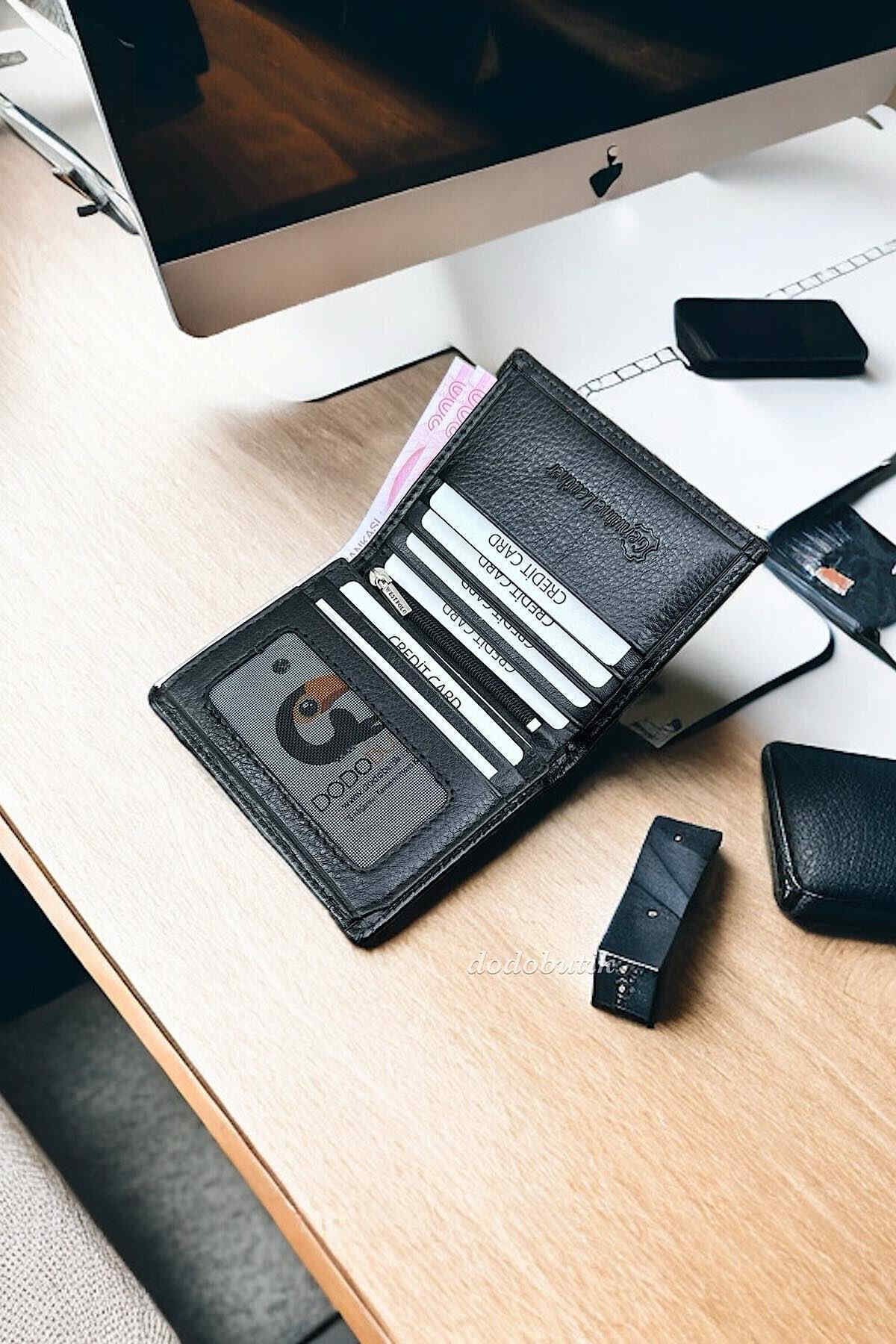 کیف پول مردانه اصلی چرم 8.5 Dodo4men