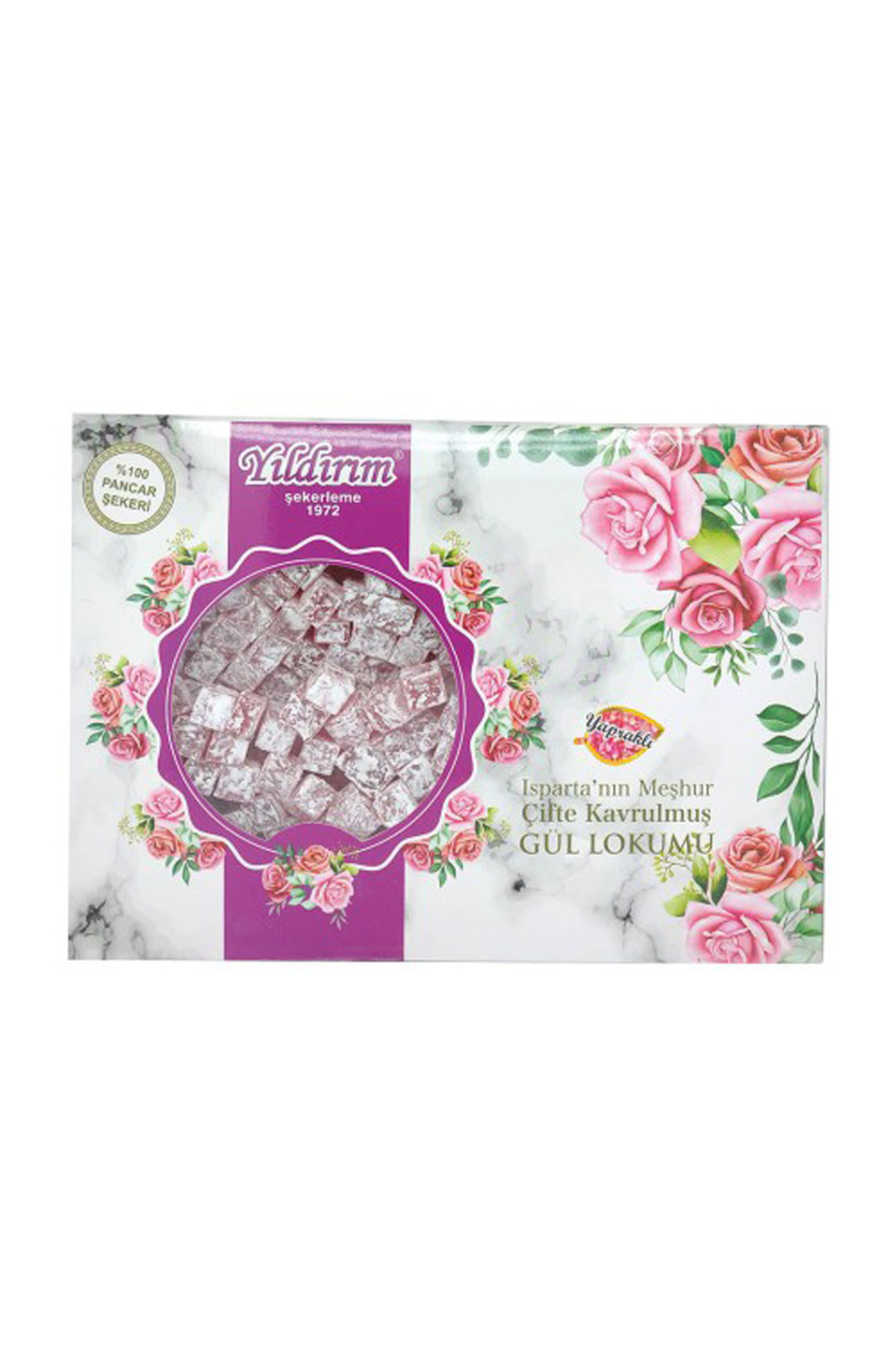 Yıldırım Şekerleme 450 gr. Çifte Kavrulmuş Gül Lokumu