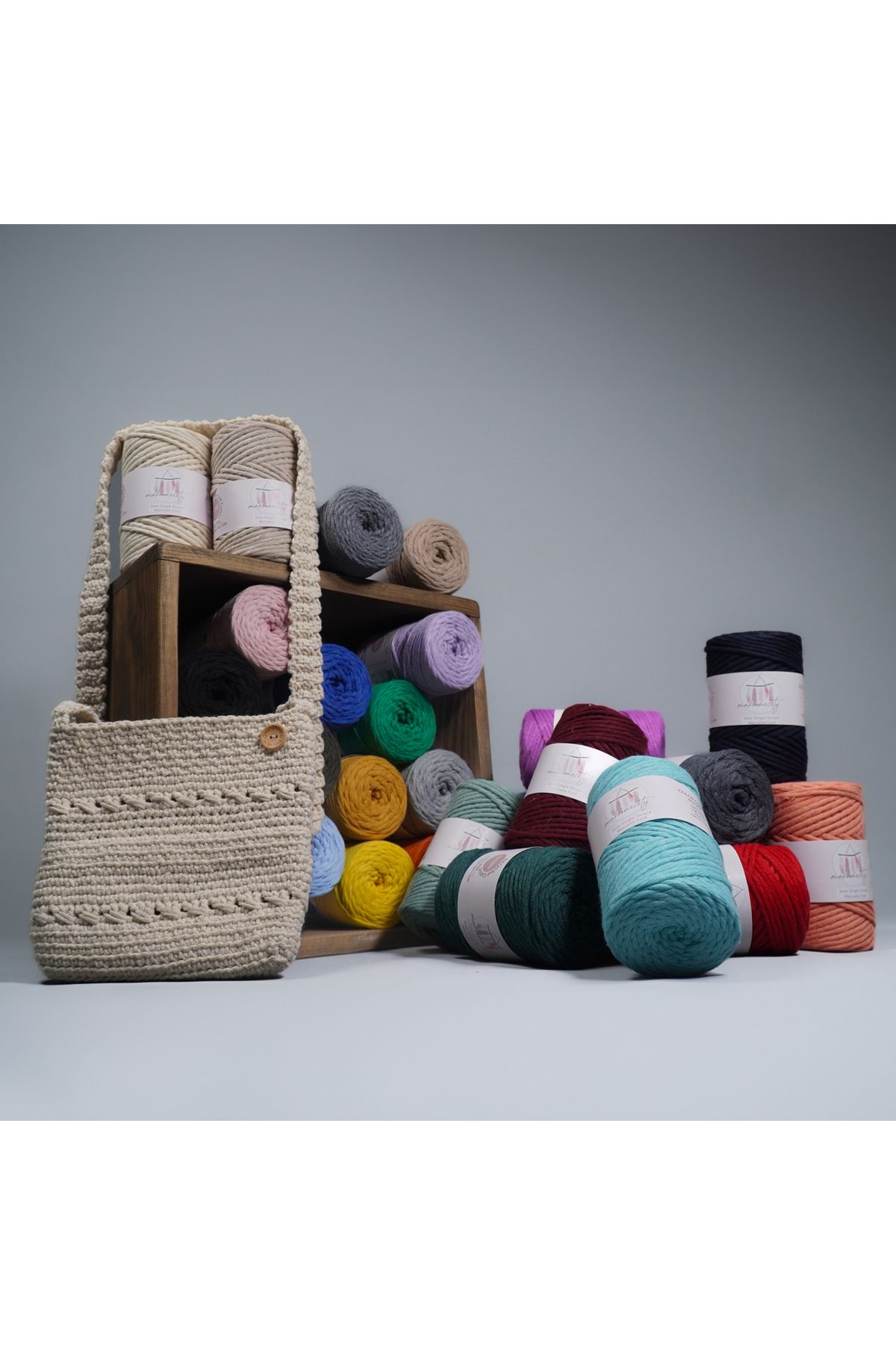 Makromecity-Scalloped Macrame Thread 3mm Scalloped Cotton Macrame Thread Macrame Thread Benetton Green 5
