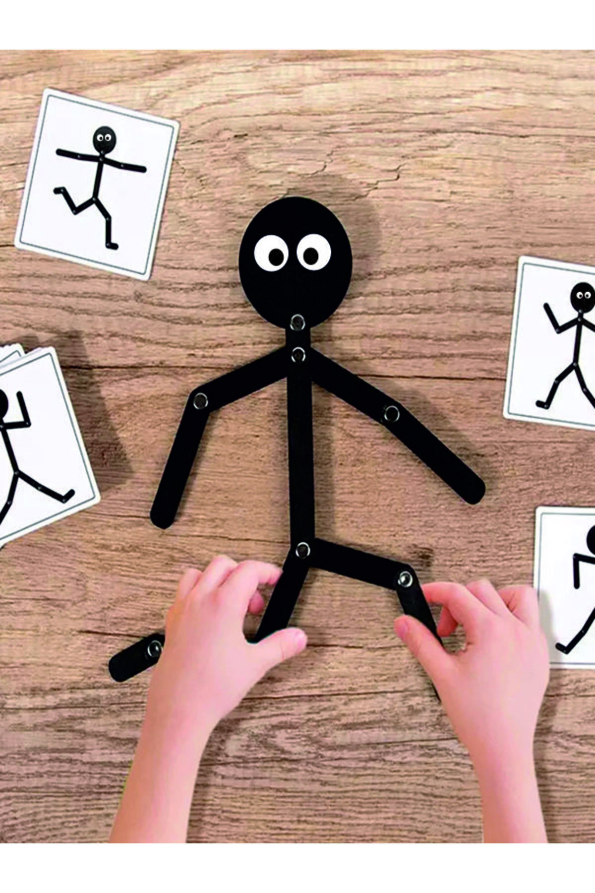 BYENS 2 Adet Çöp Adam 1 adet 30lu Görev Kartı Montessori Ahşap Eğitici Oyuncak fotoğrafı 3 (önizleme)