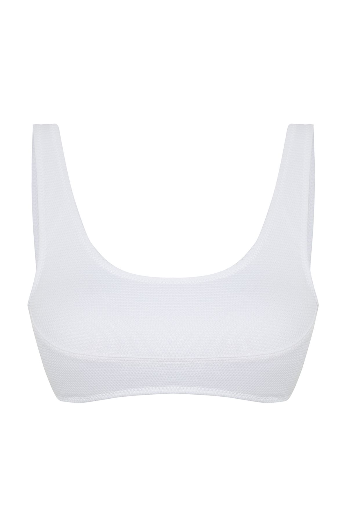 Trendyol Collection-Fehér Bralette texturált bikinifelső TBESS24BU00063 6