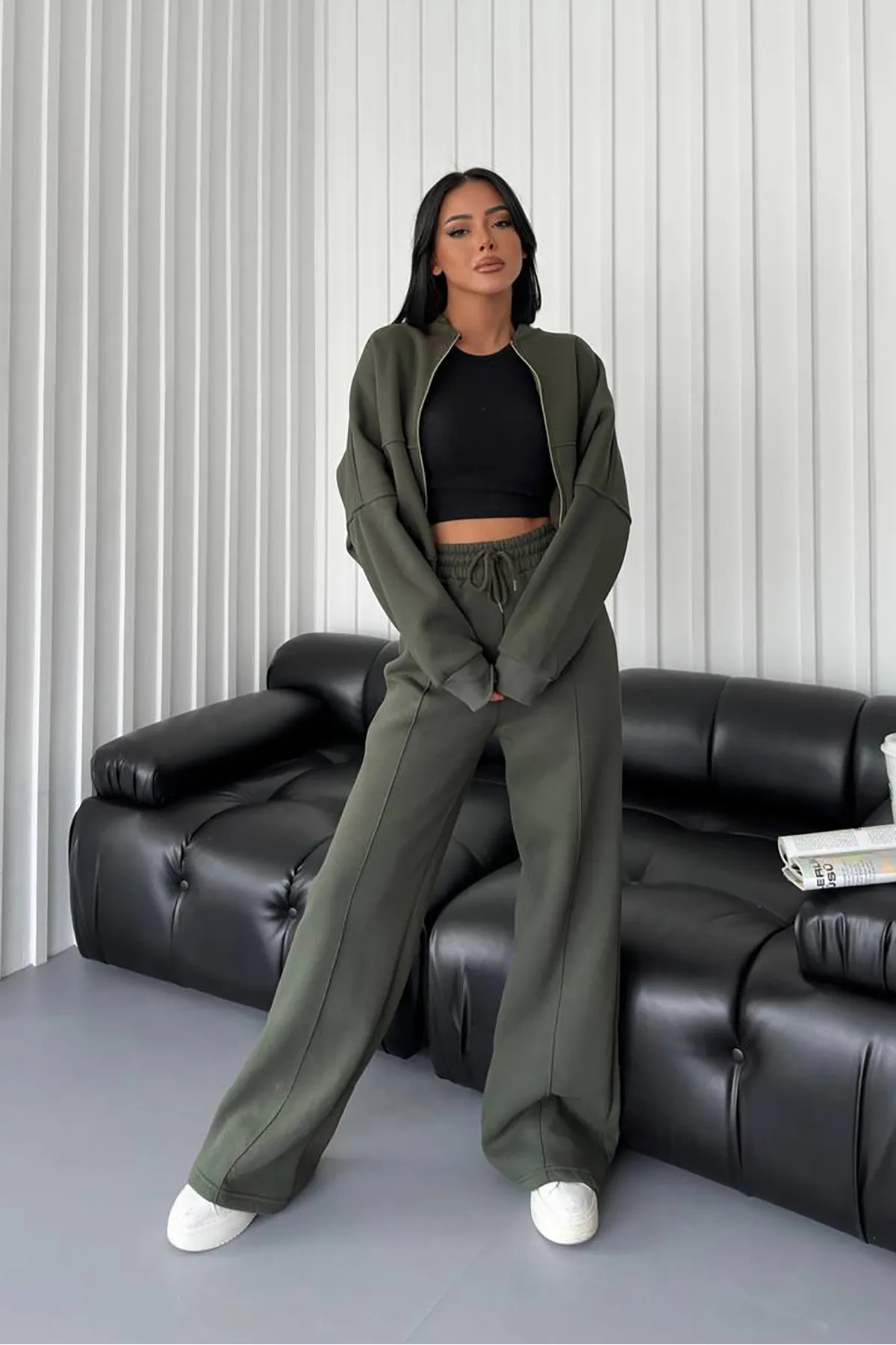 Laluvia-Khaki Charlotte tréningruha szett 3