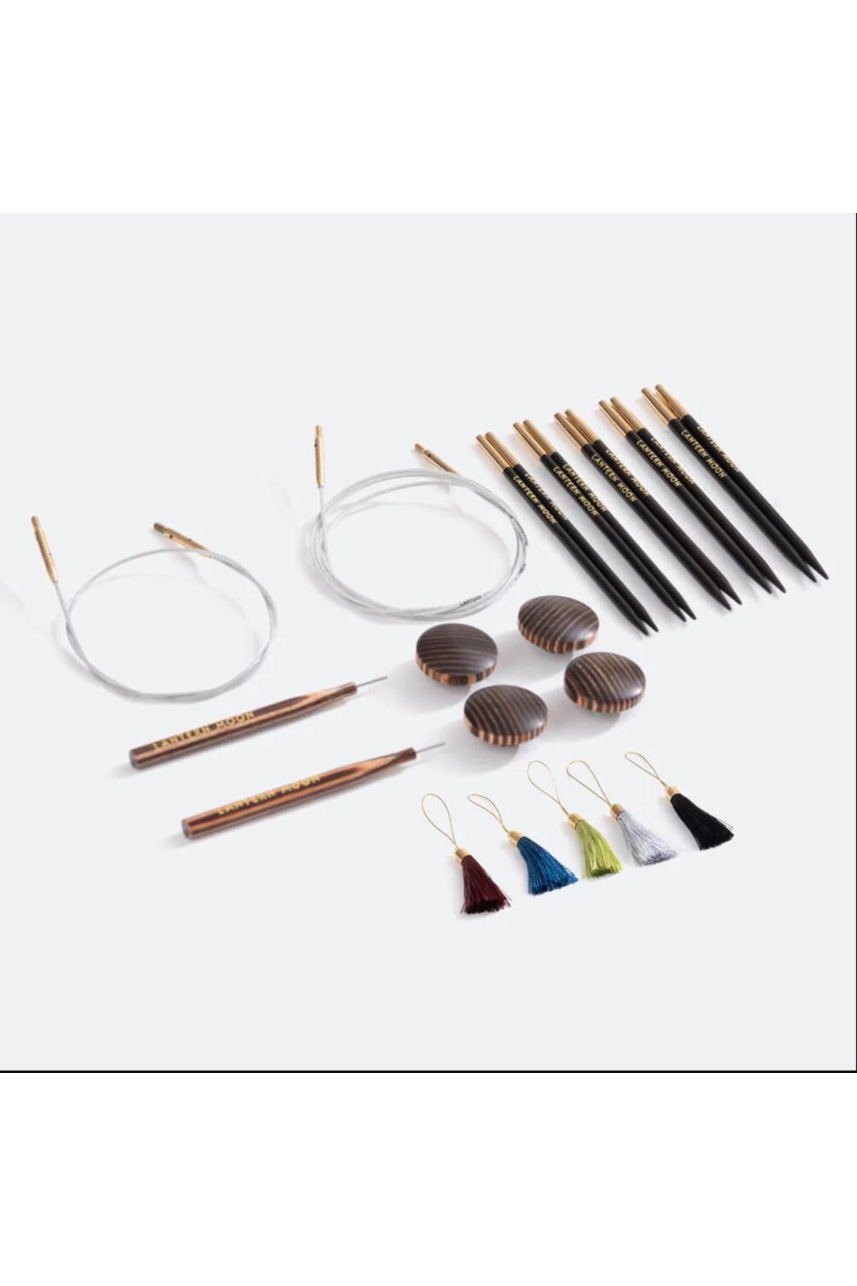 KnitPro-Lanternmoon Grace 10 cm Short Skewer Tip Replaceable Skewer Set-Handcrafted Set of 5 2