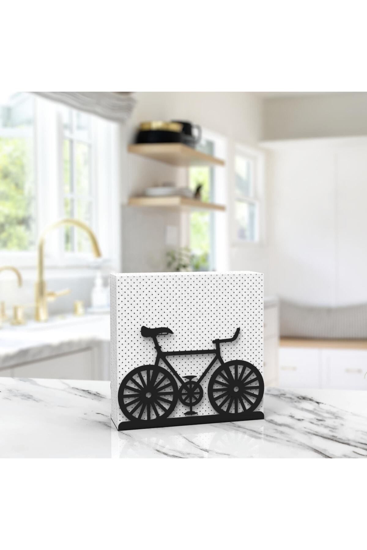 decorelax-Suport pentru șervețele din metal negru cu tematică pentru biciclete 8