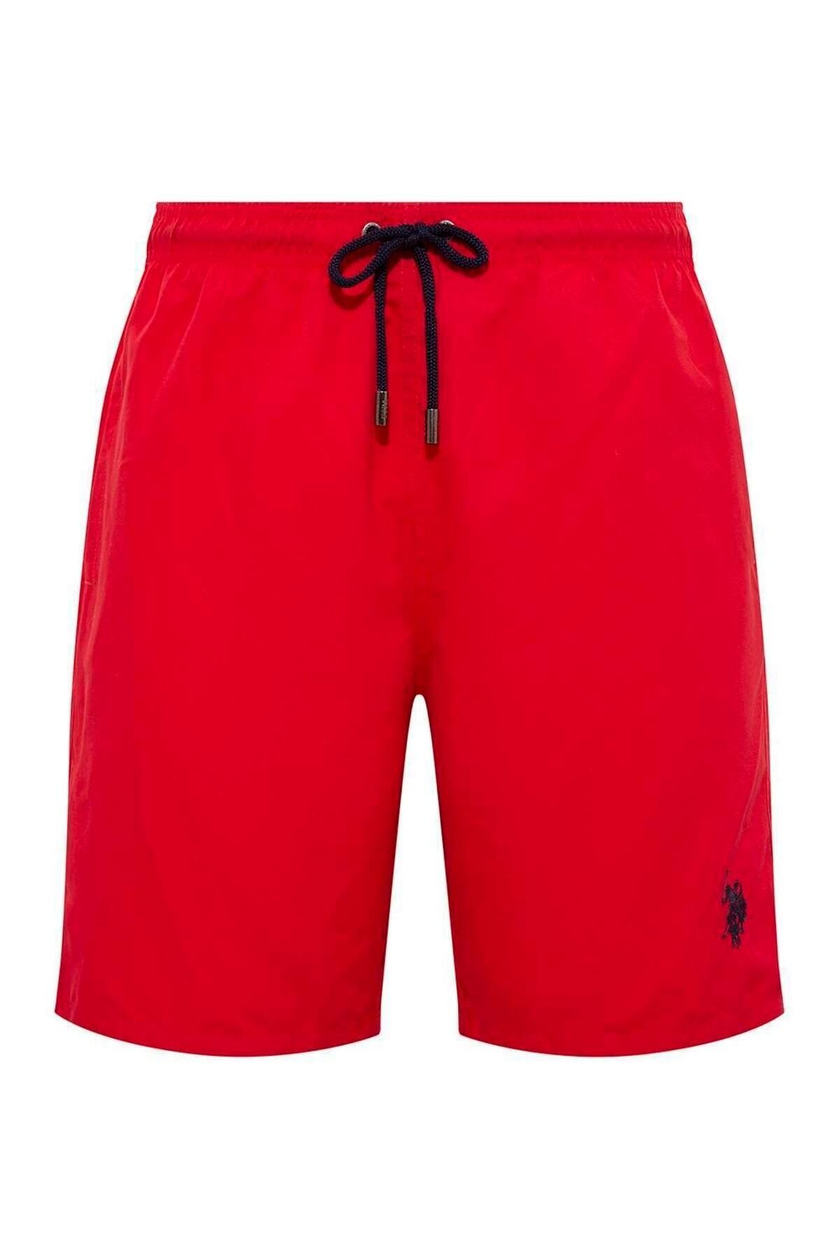 Red polo swim trunks cheap