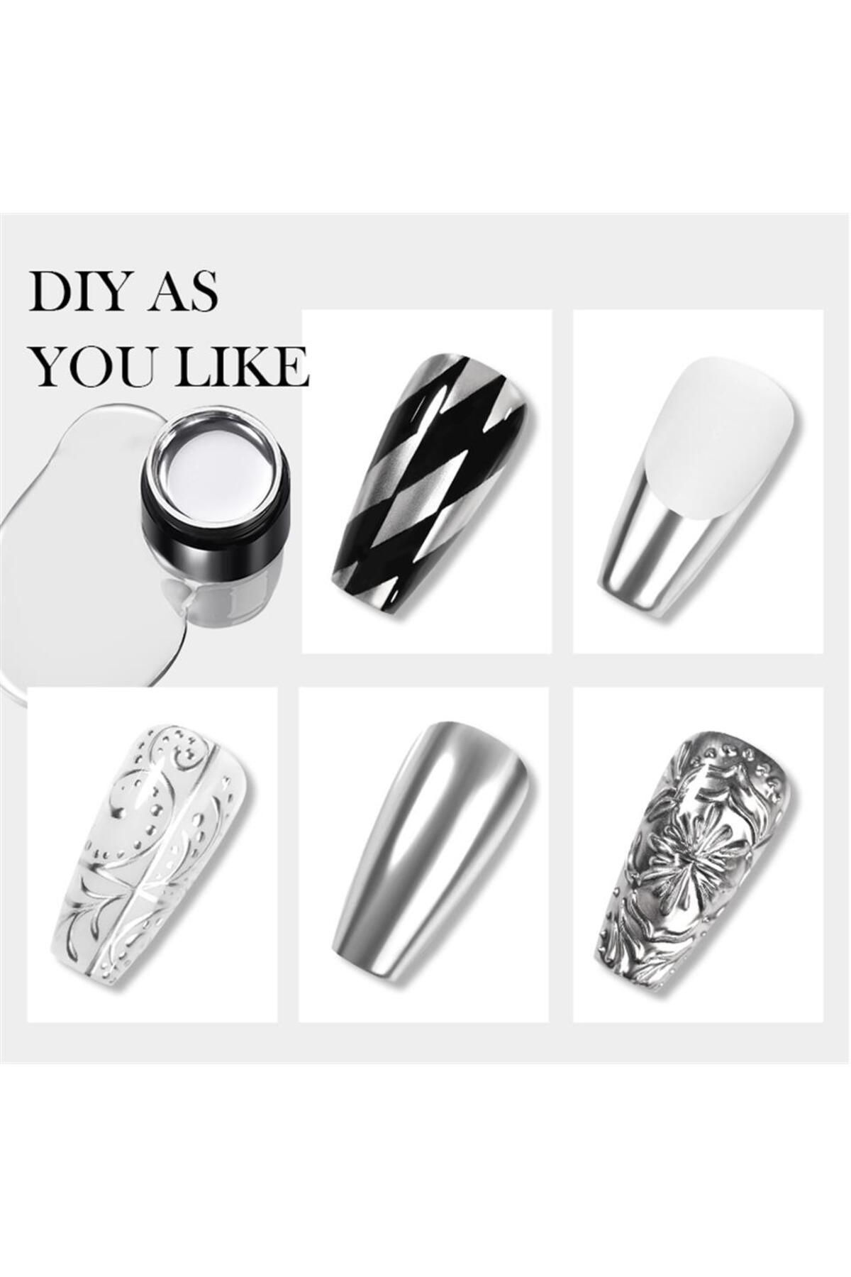 Born Pretty 5ml ژل طراحی فلزی نقره ای (56536) tırnakmania
