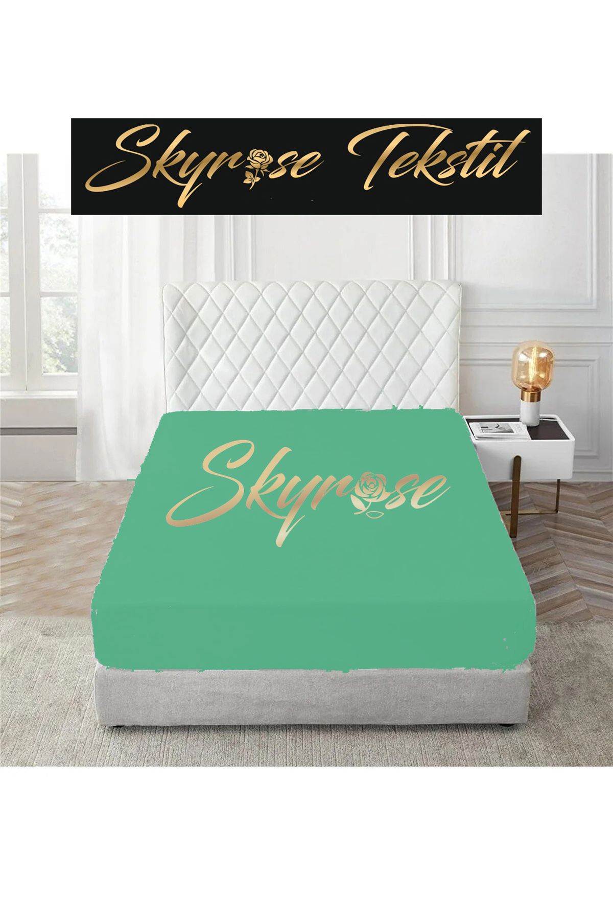 Skyrose-King Size Flat Elastic Sheet Set, Hotel Sheet Set, King Size Elastic Sheet 180x200 1