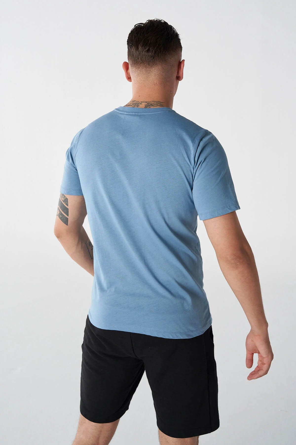 hummel تی شرت مردانه آبی روشن 911865-4250 HMLT-IC ICO