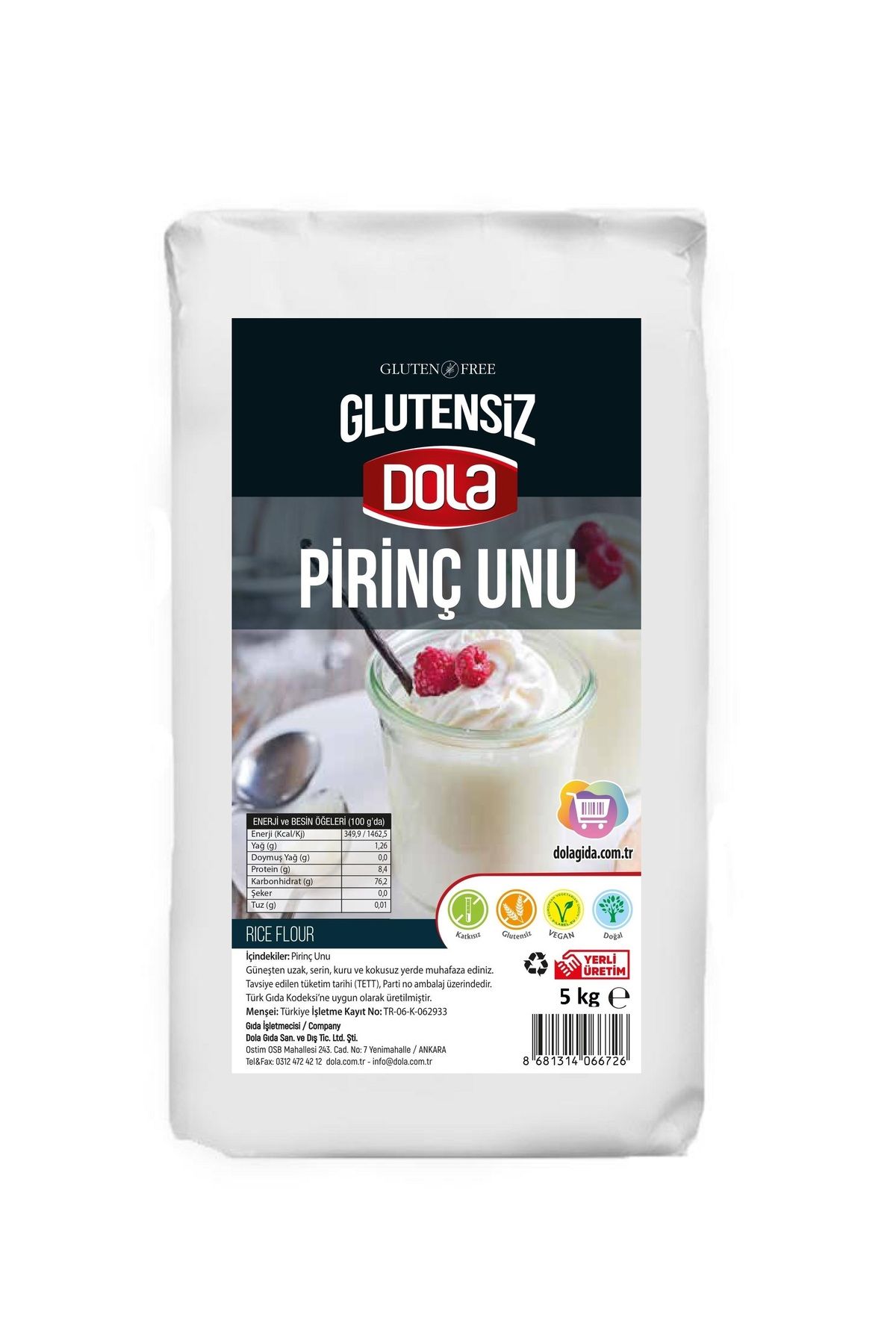 Dola Glutensiz Pirinç Unu 5 Kg