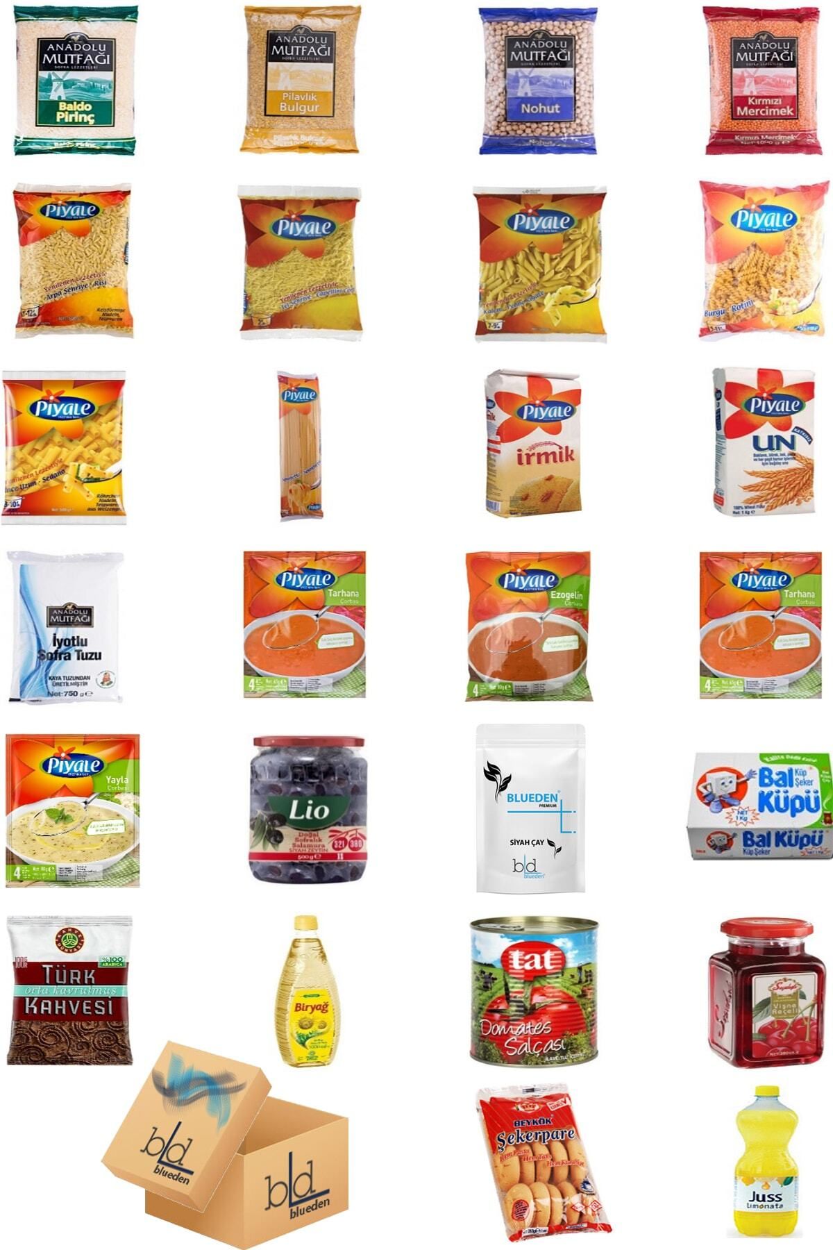 Blueden bd blueden - Ramazan Kumanya Yardım Erzak Kolisi 26 Parça 2 Nolu Paket - Blueden
