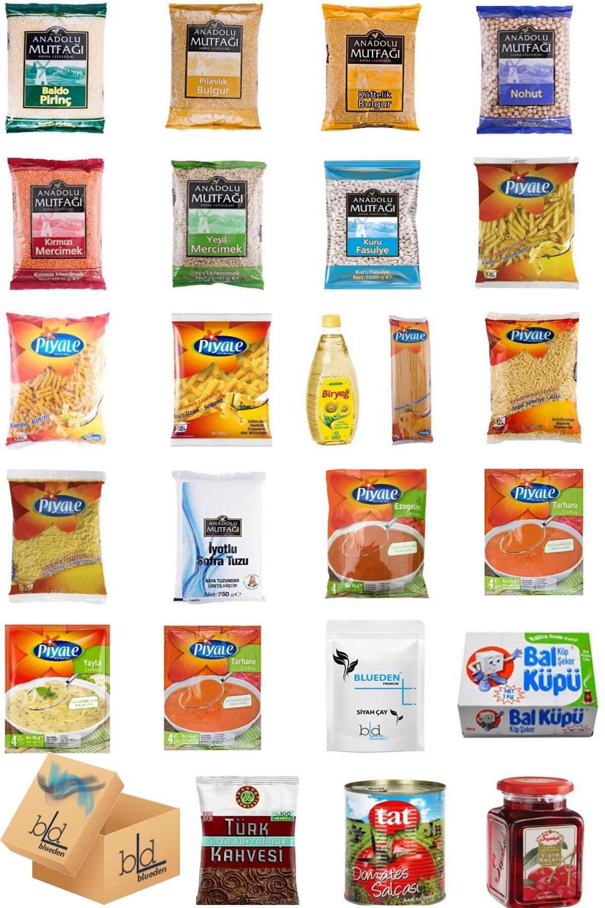 Blueden bd blueden - Ramazan Kumanya Yardım Erzak Kolisi 24 Parça 13 Nolu Paket - Blueden