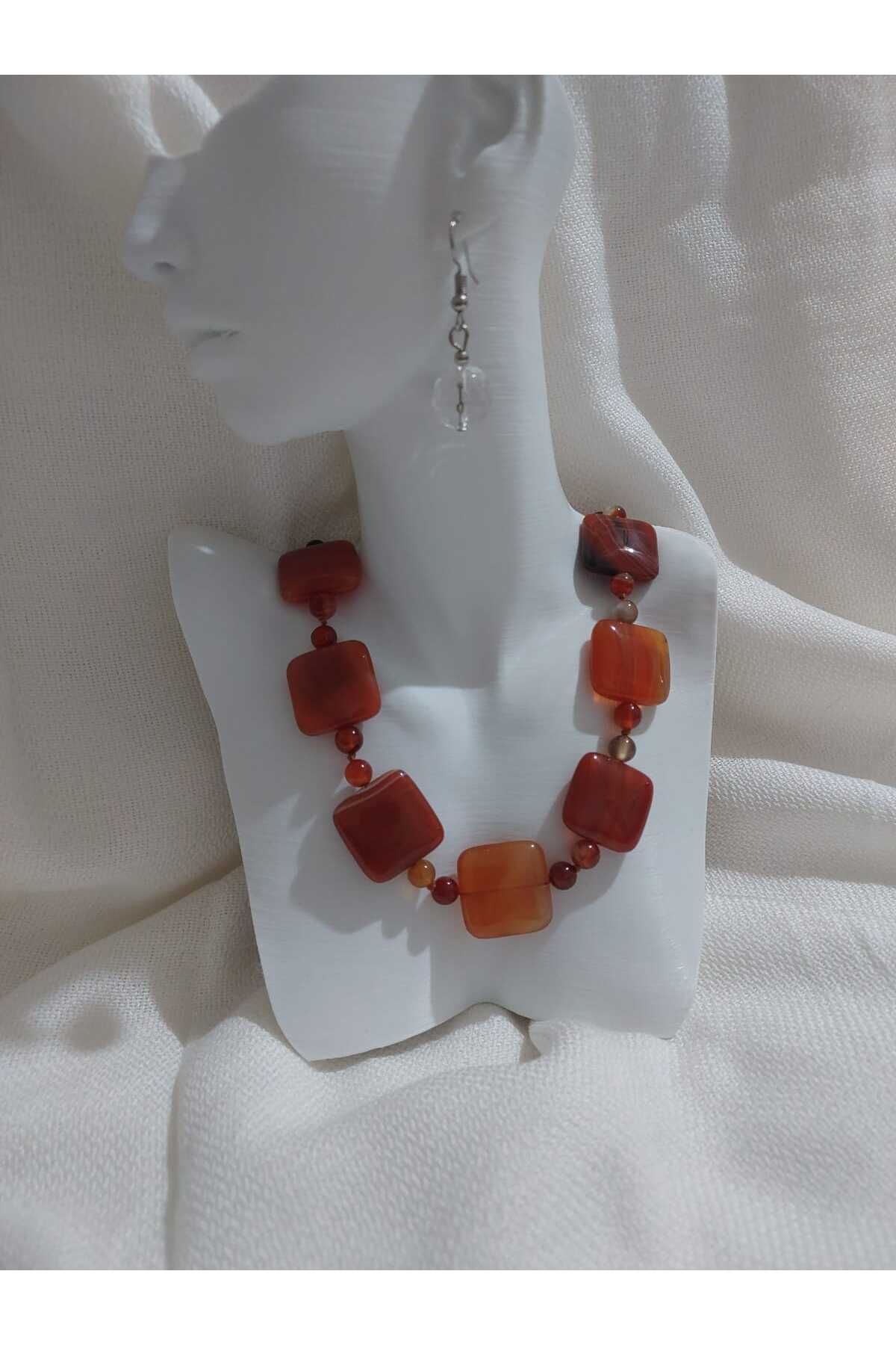 Raduga-Natural Stone Design - Karnelyan Serdolik Necklace 5