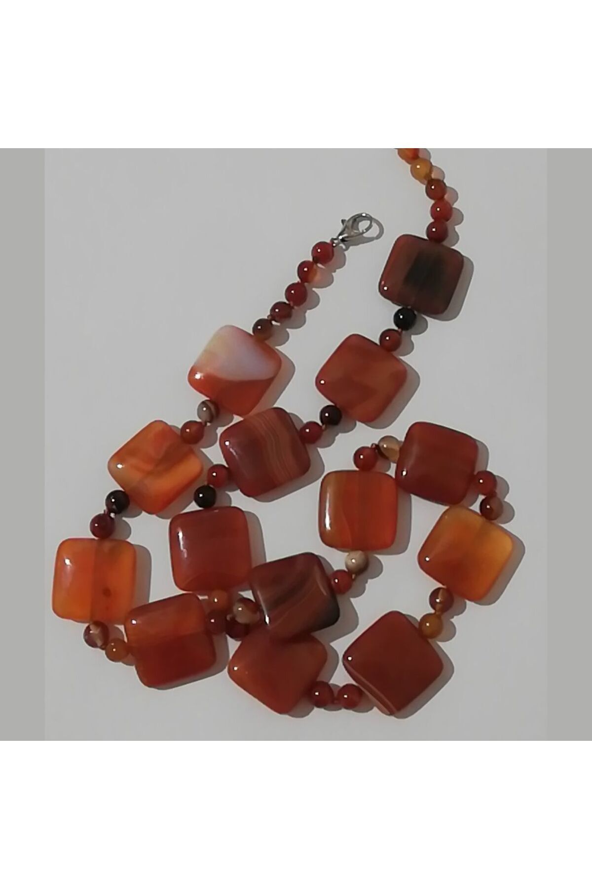 Raduga-Natural Stone Design - Karnelyan Serdolik Necklace 4