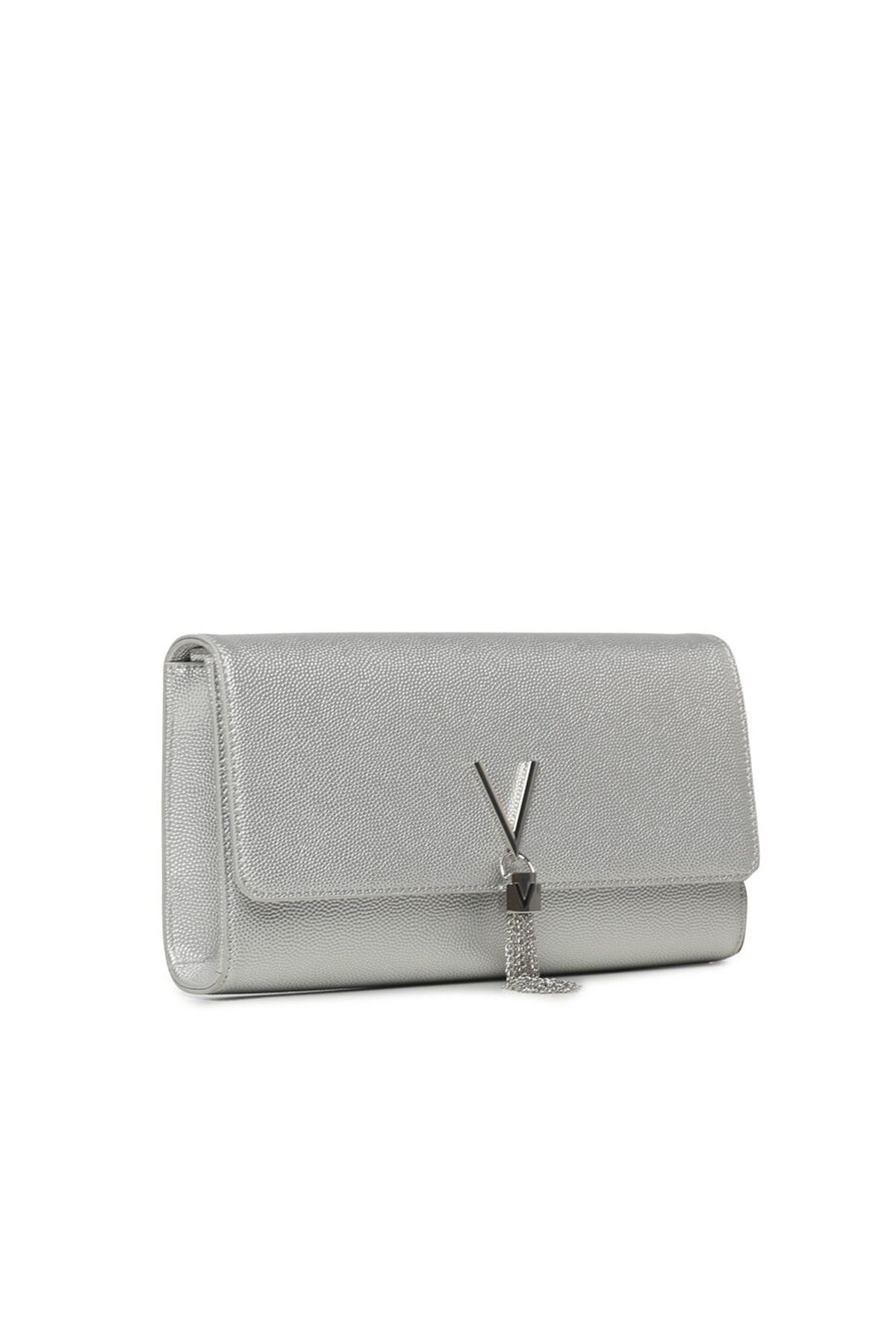 Valentino silver sale clutch bag