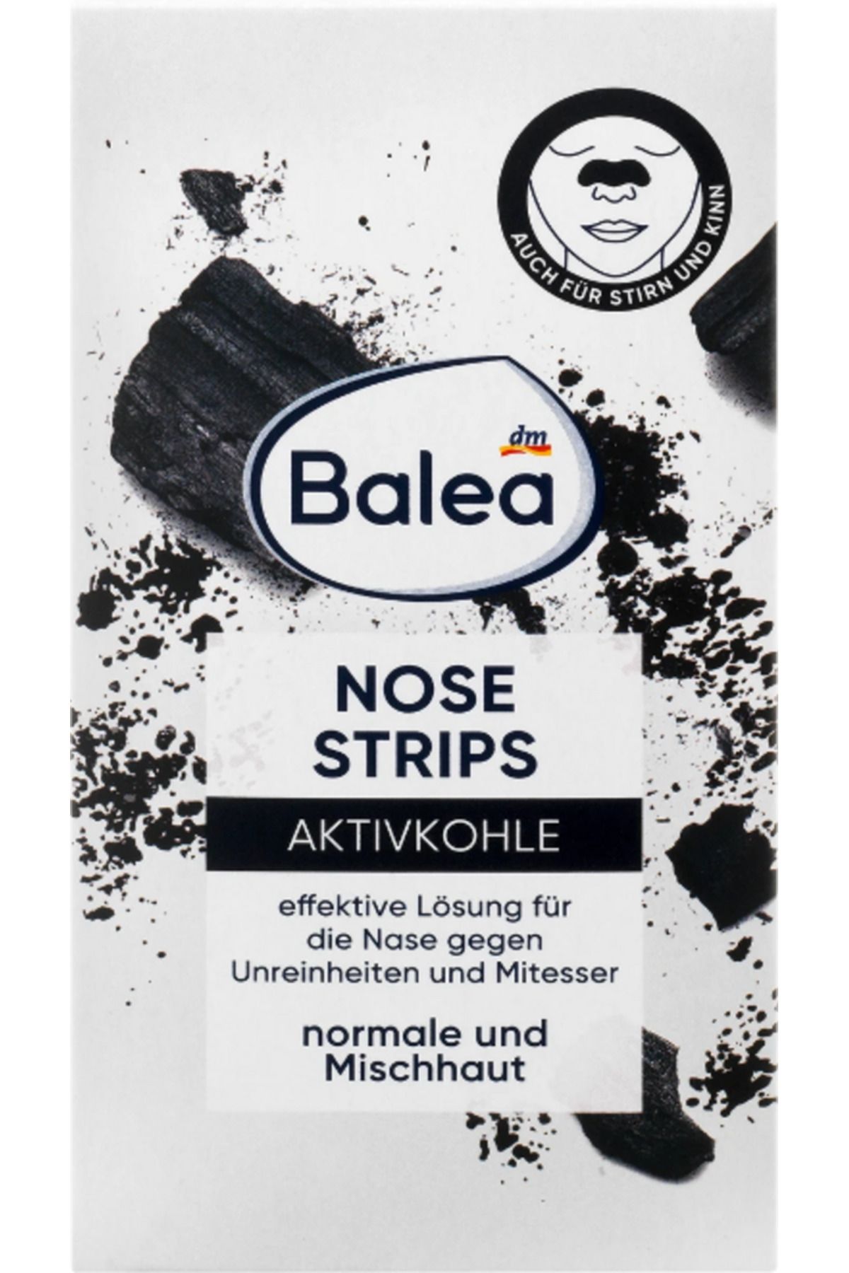 BALEA-Nose Blackhead Tape with active charcoal, 3 pcs 1