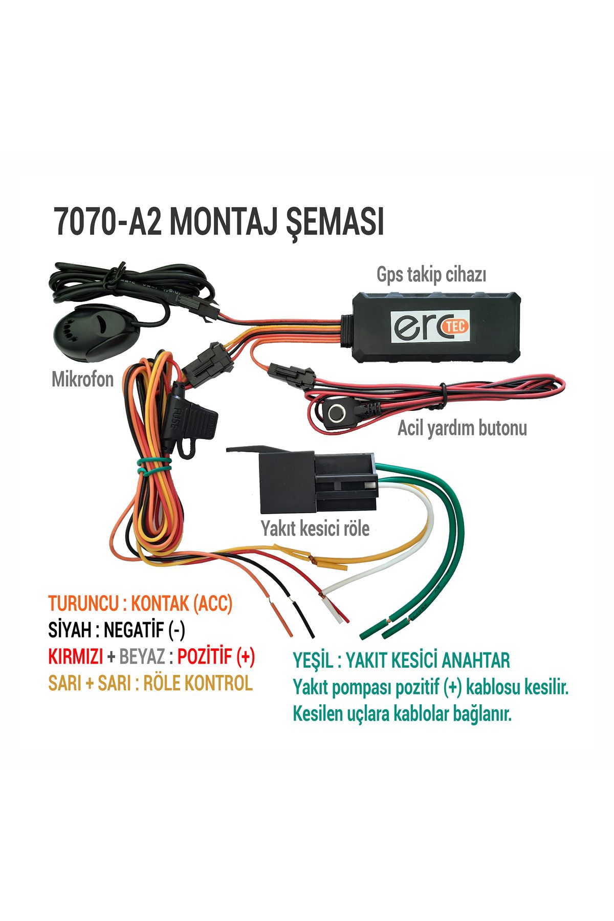 ercTEC-A2 Gps Car Tracker with Motorblocking with Mkirophone with Emergency Help Panic Button 4