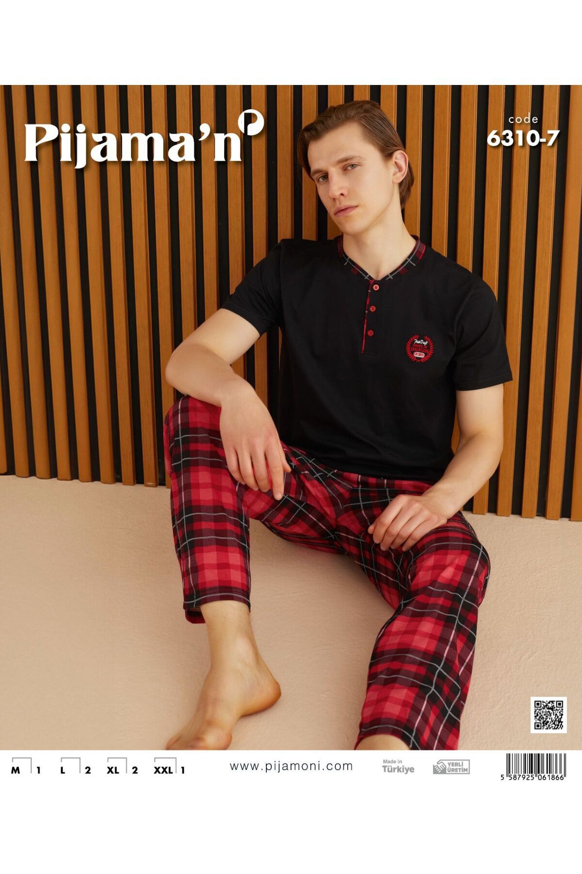 Pijaman-MEN'S PYJAMAS SET WITH BOOTS AND POCKET 1