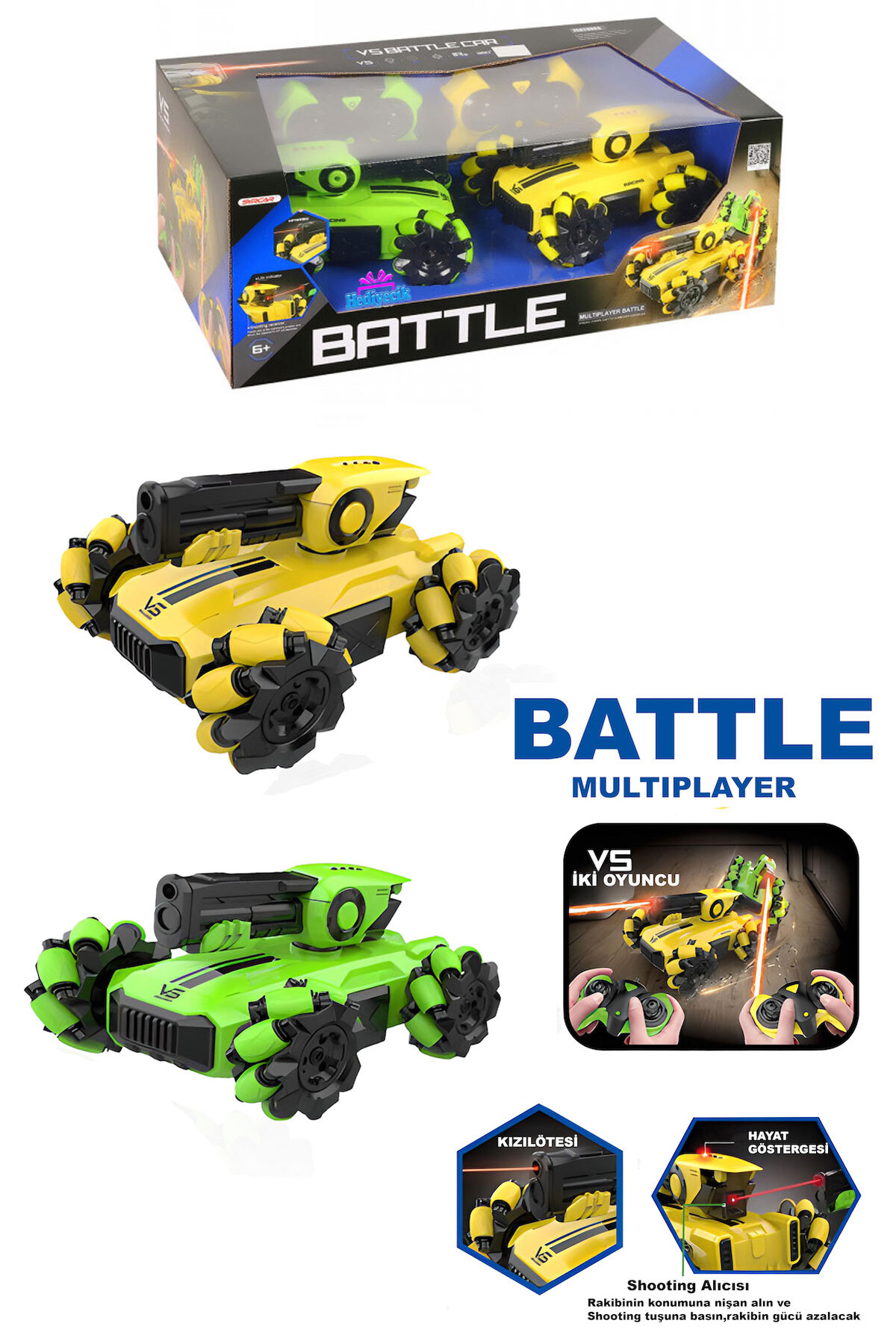 hediyecik Rc Multiplayer 2'li Akrobat Uzaktan Kumandalı Savaşcı