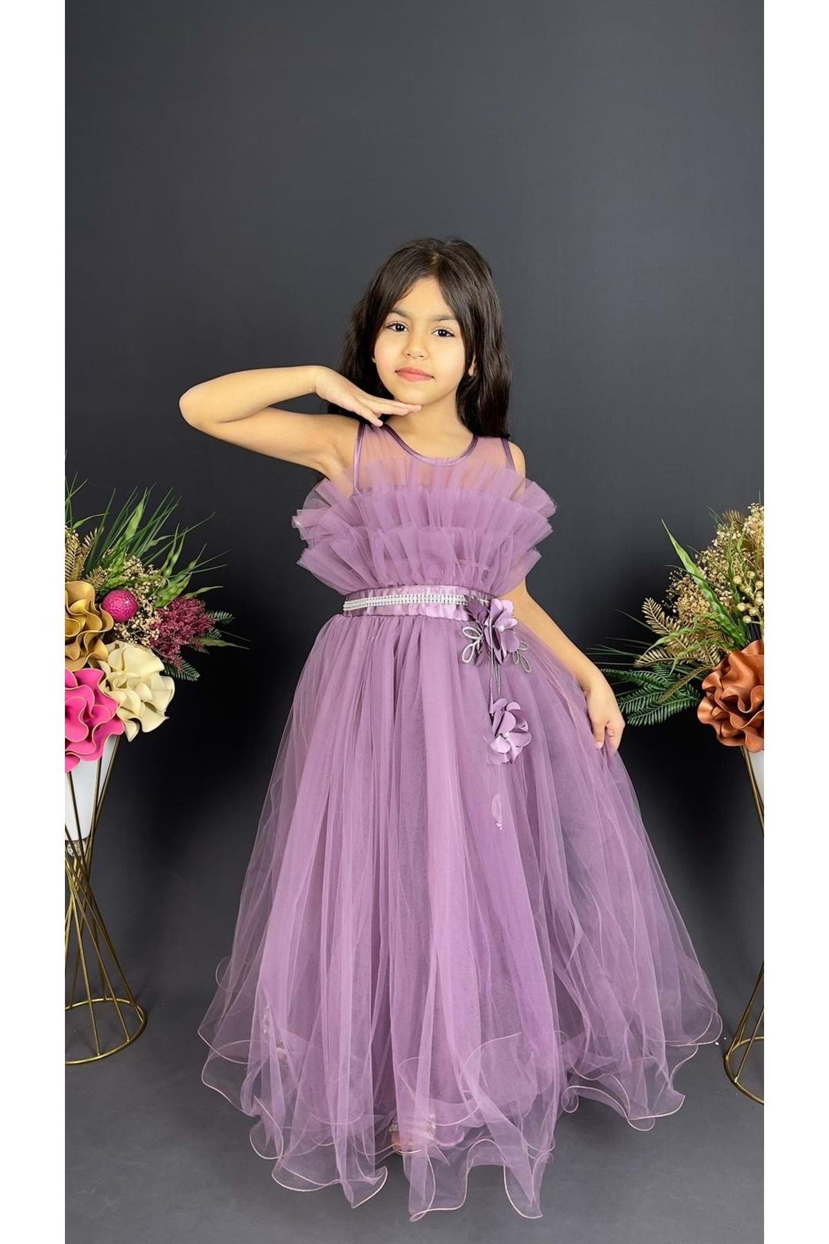 Plum purple clearance flower girl dresses