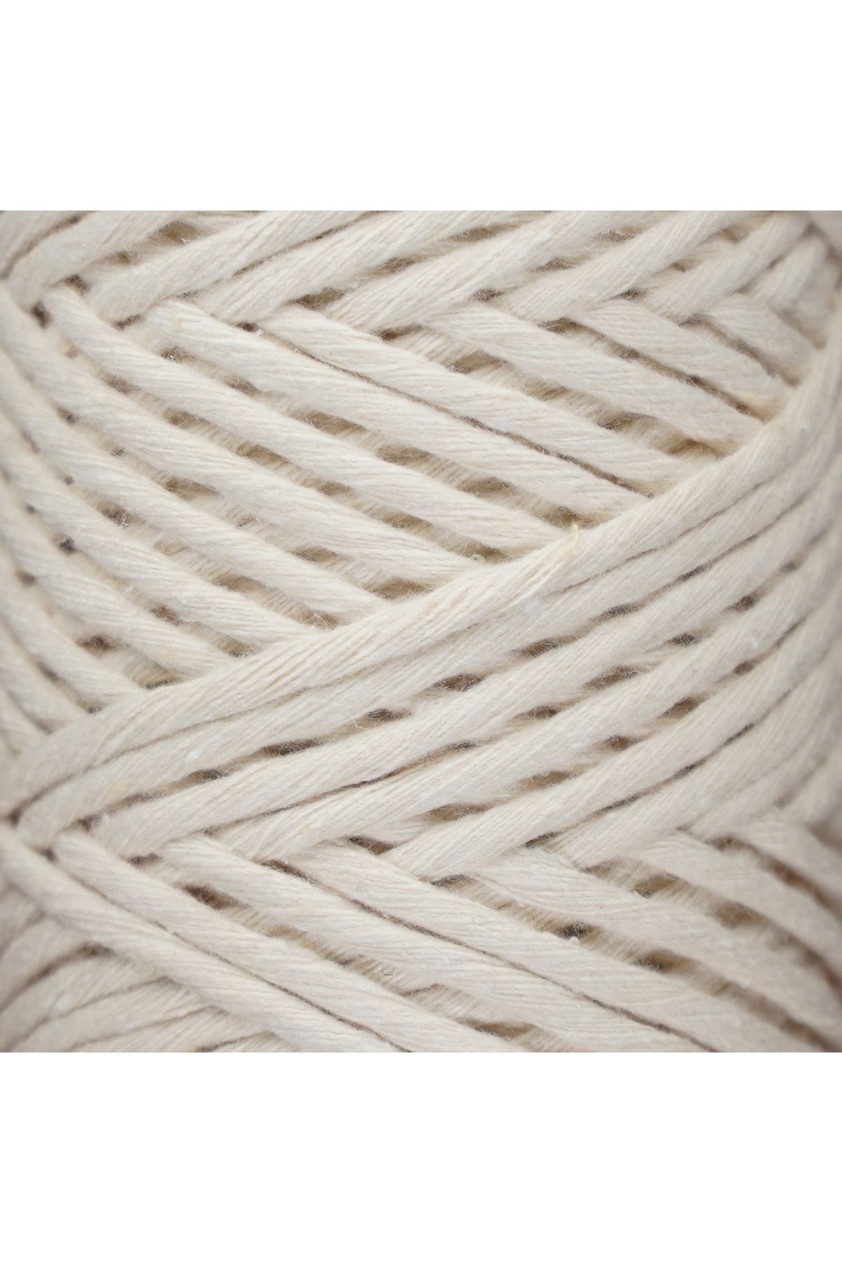 Makromecity-Scalloped Macrame Thread 3mm Scalloped Cotton Macrame Thread Macrame Thread Ecru 3