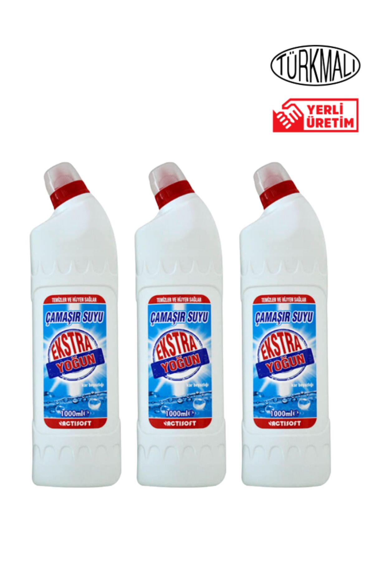 actisoft Ultra Çamaşır Suyu Kar Beyazlığı 1000ml x 3 Adet