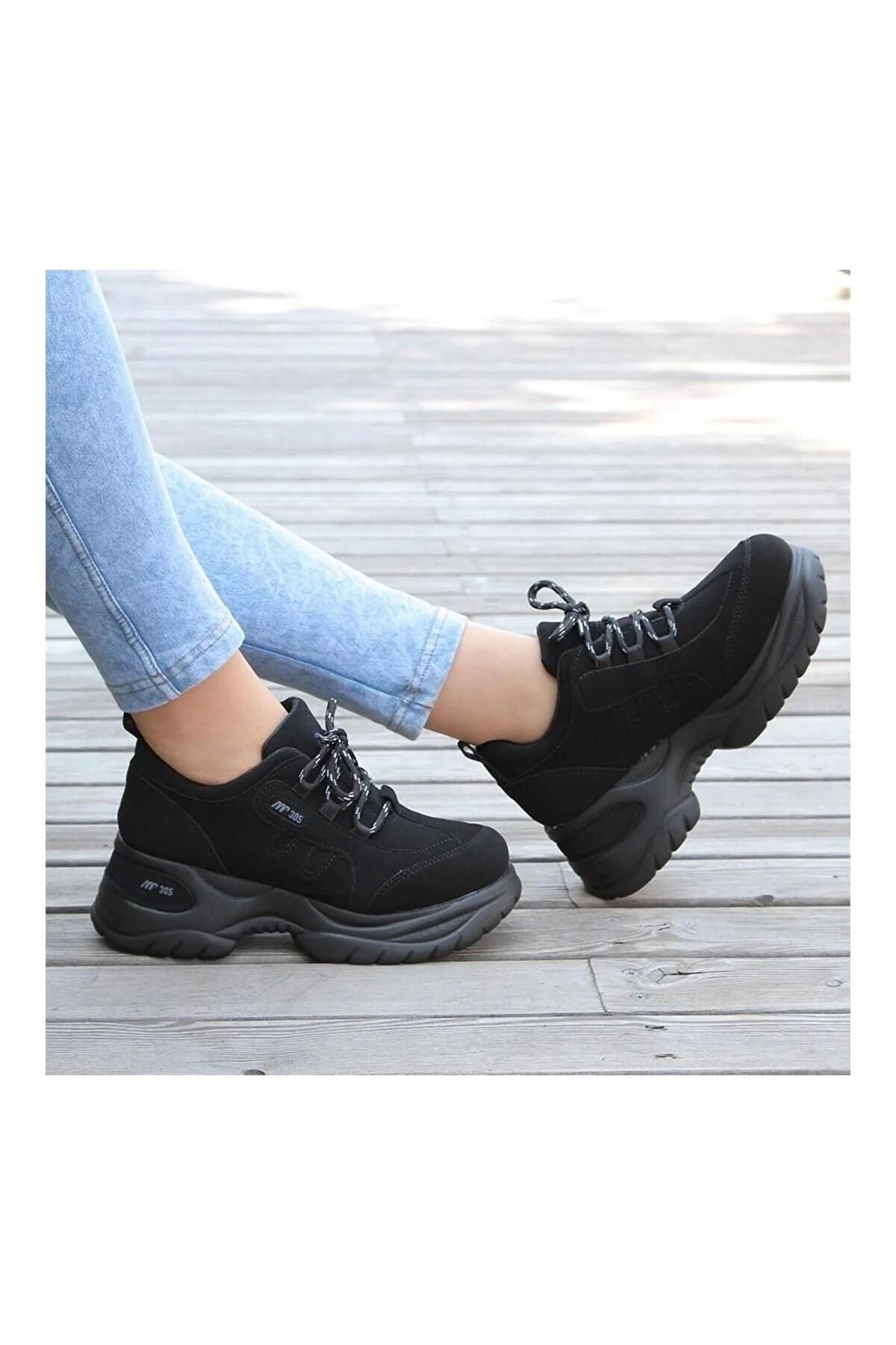 M.P.-M.P 305 Black Original Product Thick Sole Women's Walking Shoes 3