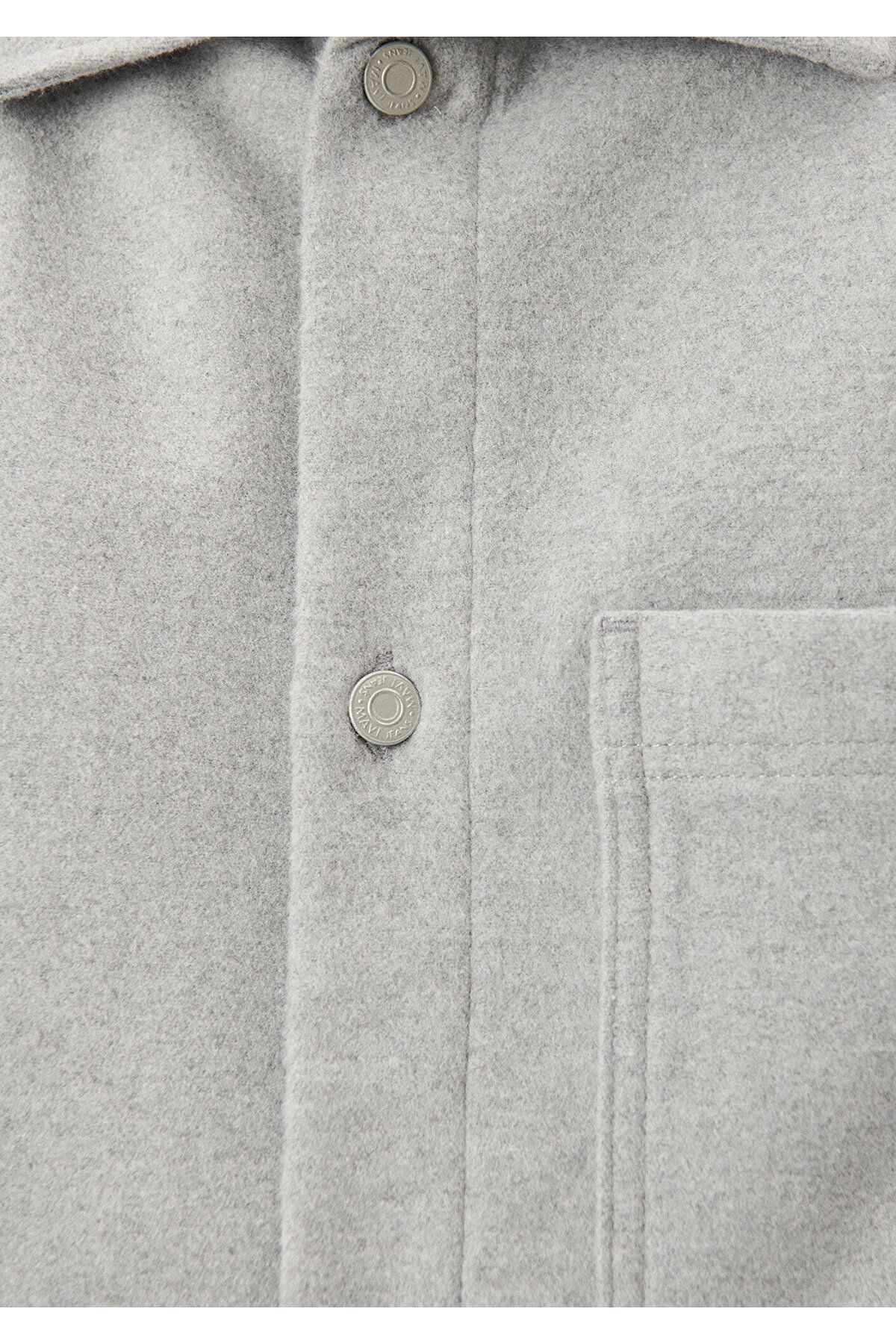 Mavi پیراهن خاکستری مناسب / برش راحت و 0210794-80196