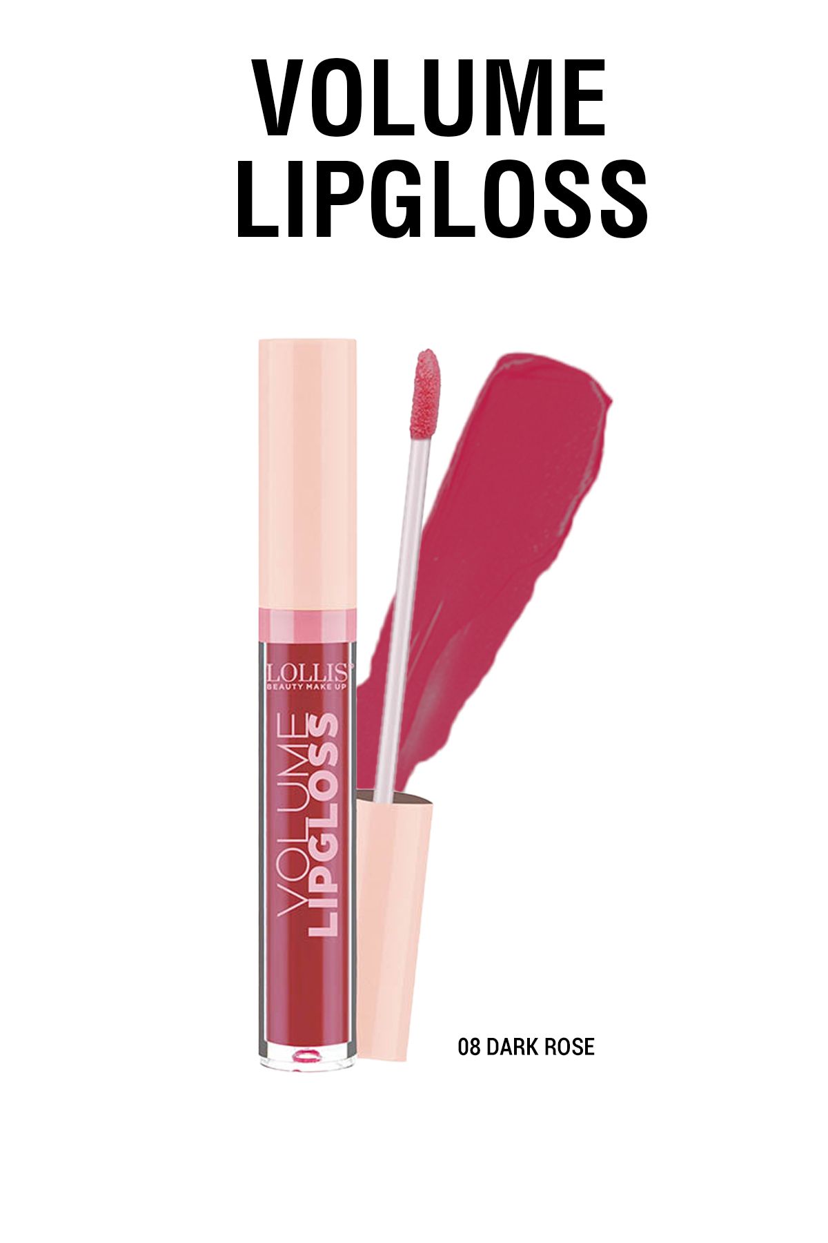 حجم دهنده Lipgloss 08 Dark Rose / Lip Gloss 08 Dark Rose Lollis