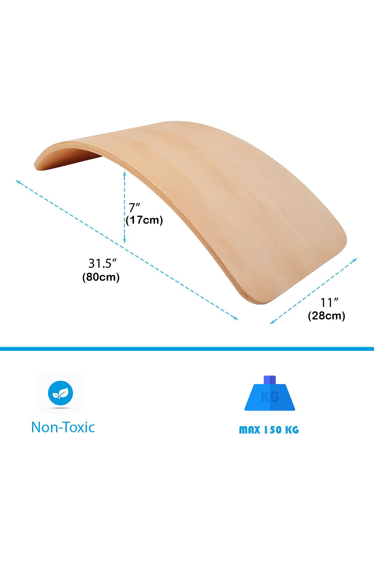 Bee Smart-Balance Board Balance Board Natural Wooden Children's Toy 4
