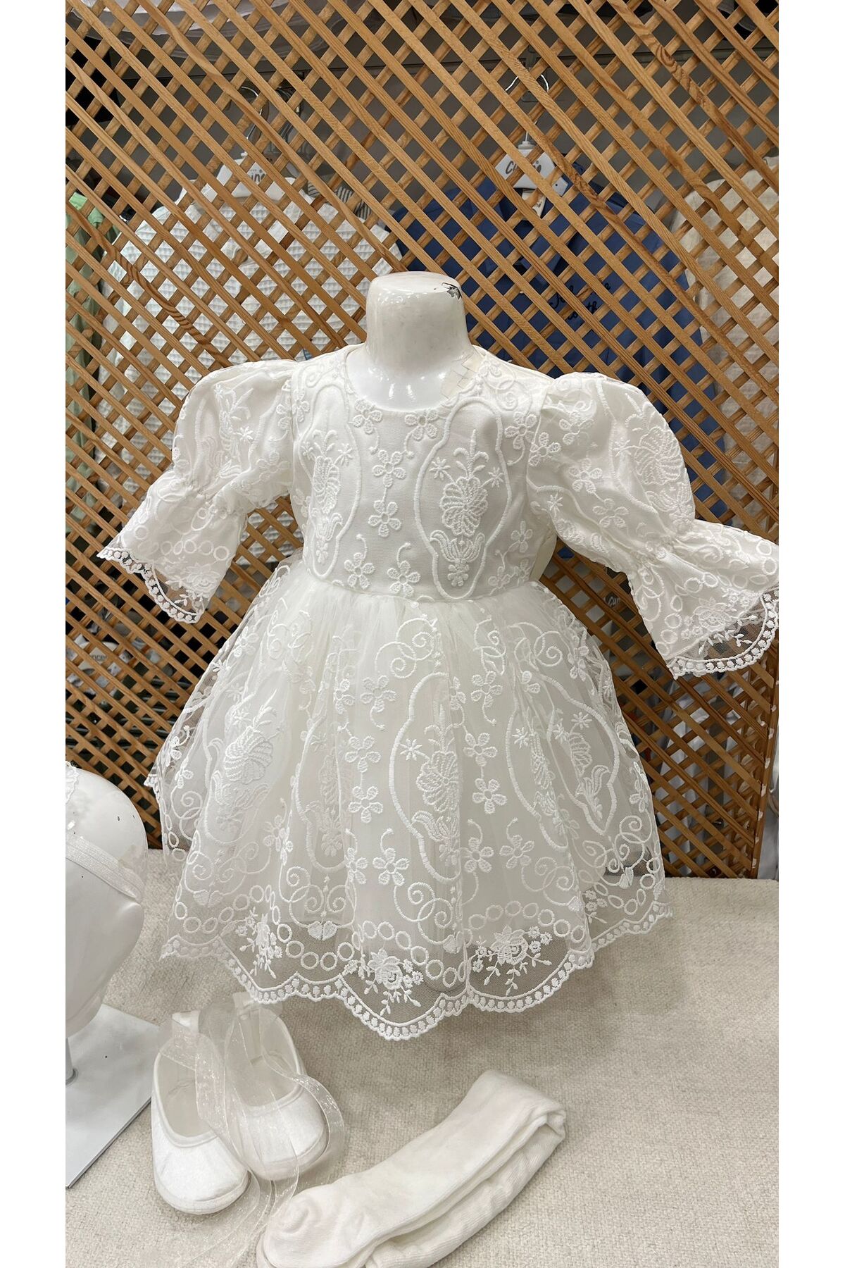 PARK BEBE kız bebek 0/3-3/6 AY ORKİDE MEVLÜTLÜK SET dantel detaylı fotoğrafı 3 (önizleme)