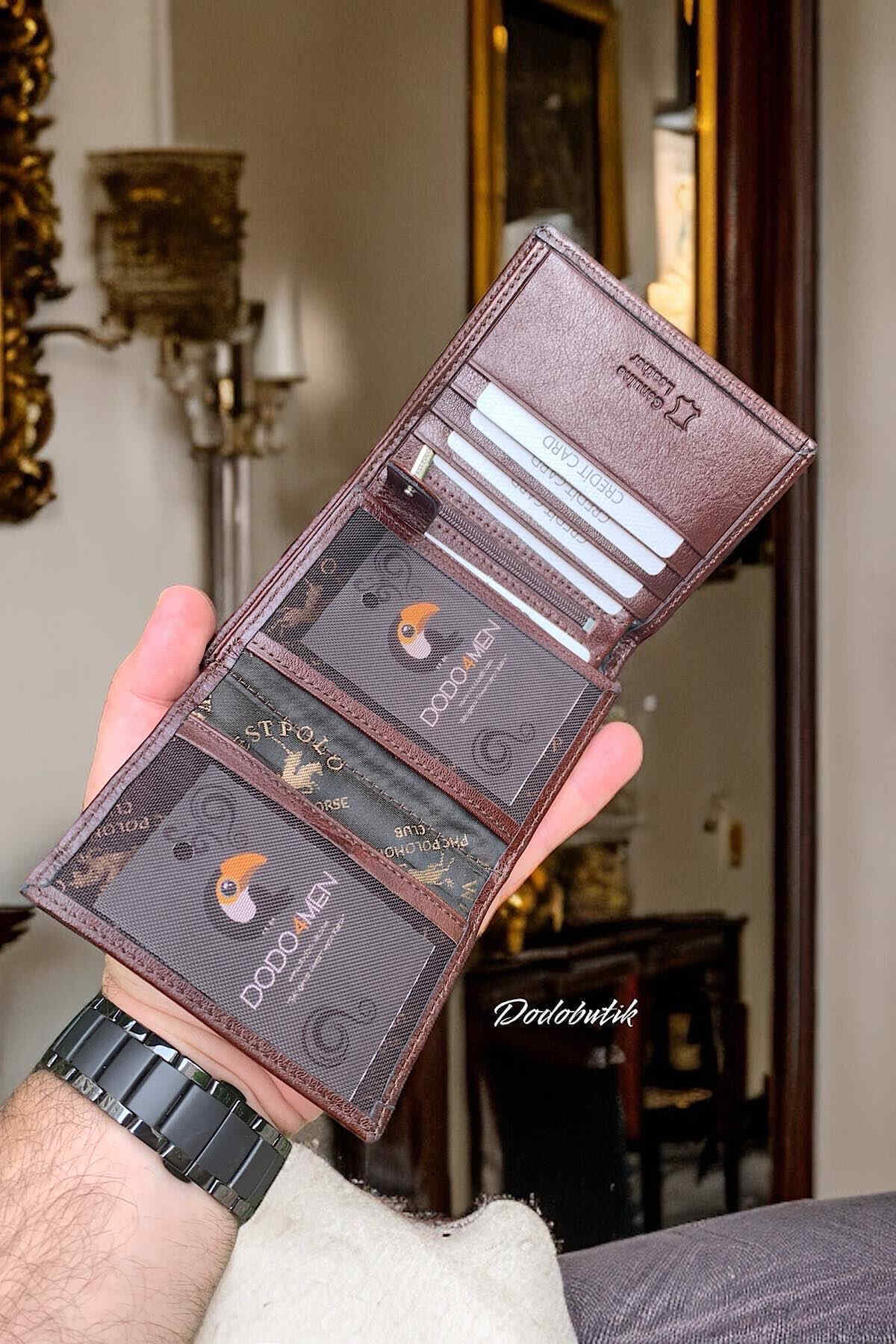 کیف پول مردانه قهوه ای Dodo4men | DD67 اورجینال - تصویر 2