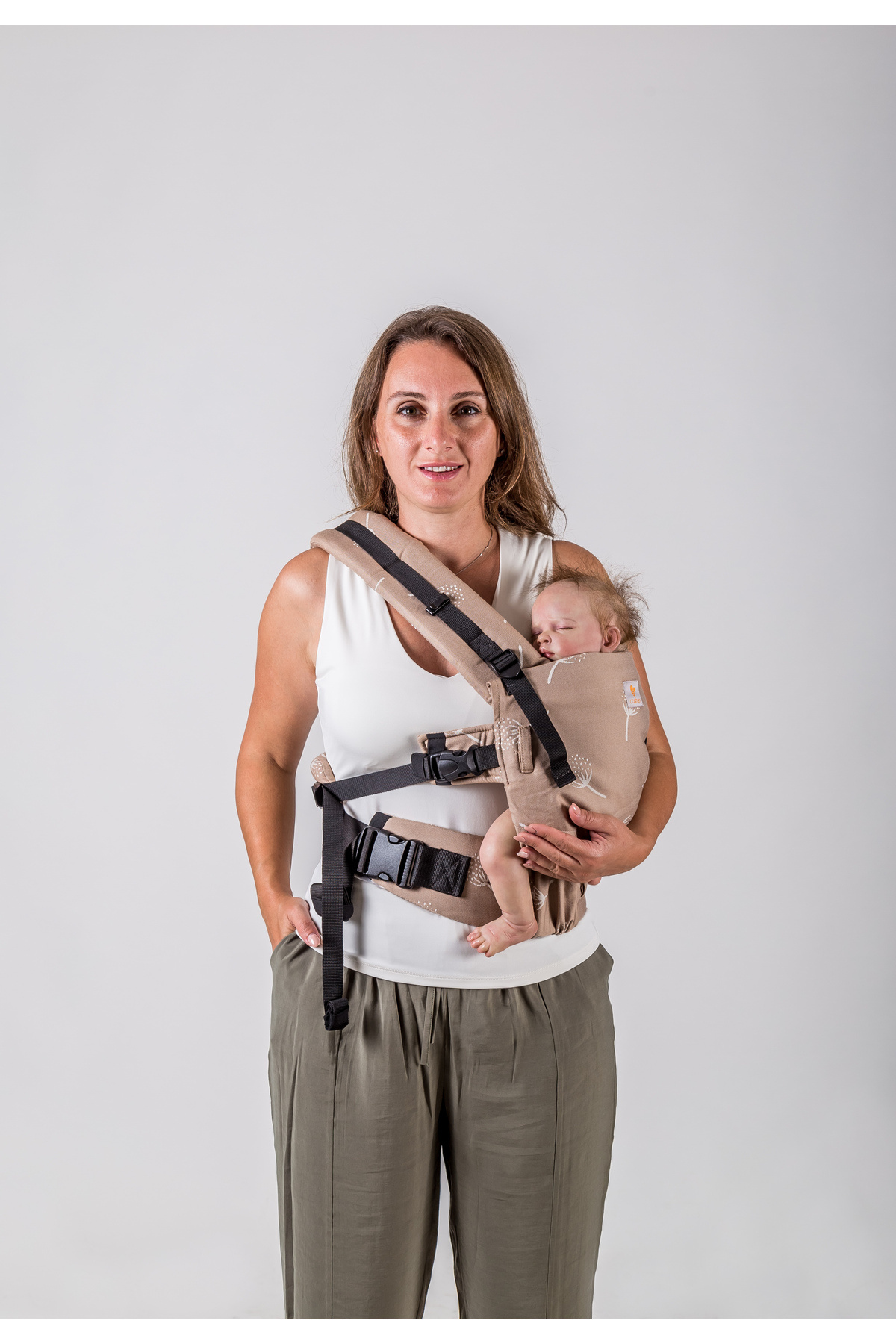 coshen Bebek Kangurusu , 3,5 kg - 15 kg taşıma , organik pamuk , Yeni doğan sling taşıyıcı fotoğrafı 7 (önizleme)