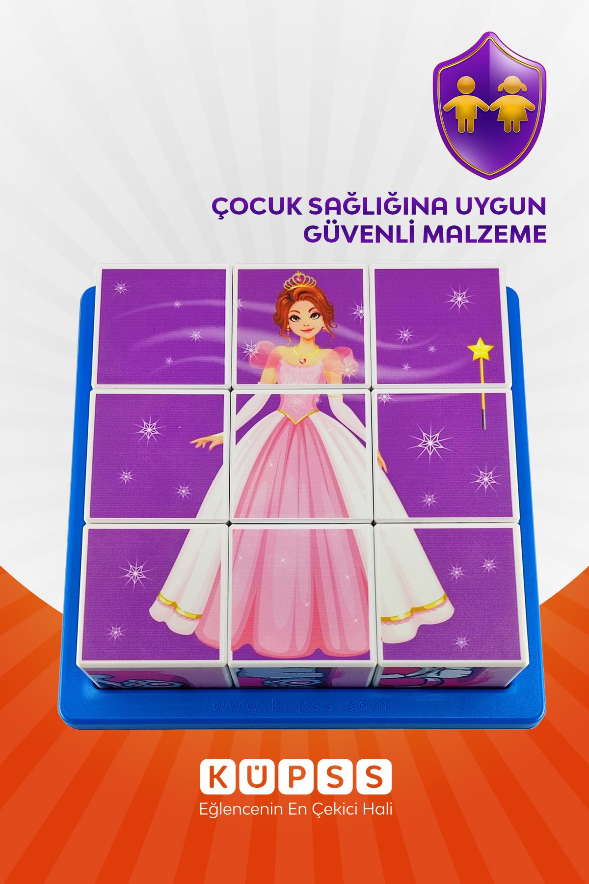 KÜPSS-Princess - Cat 6 Different Cute 3D Cube Puzzle 9 Cube 6 Jigsaw Puzzle Age 3 4 5 6 Intelligence Developer Toys 2