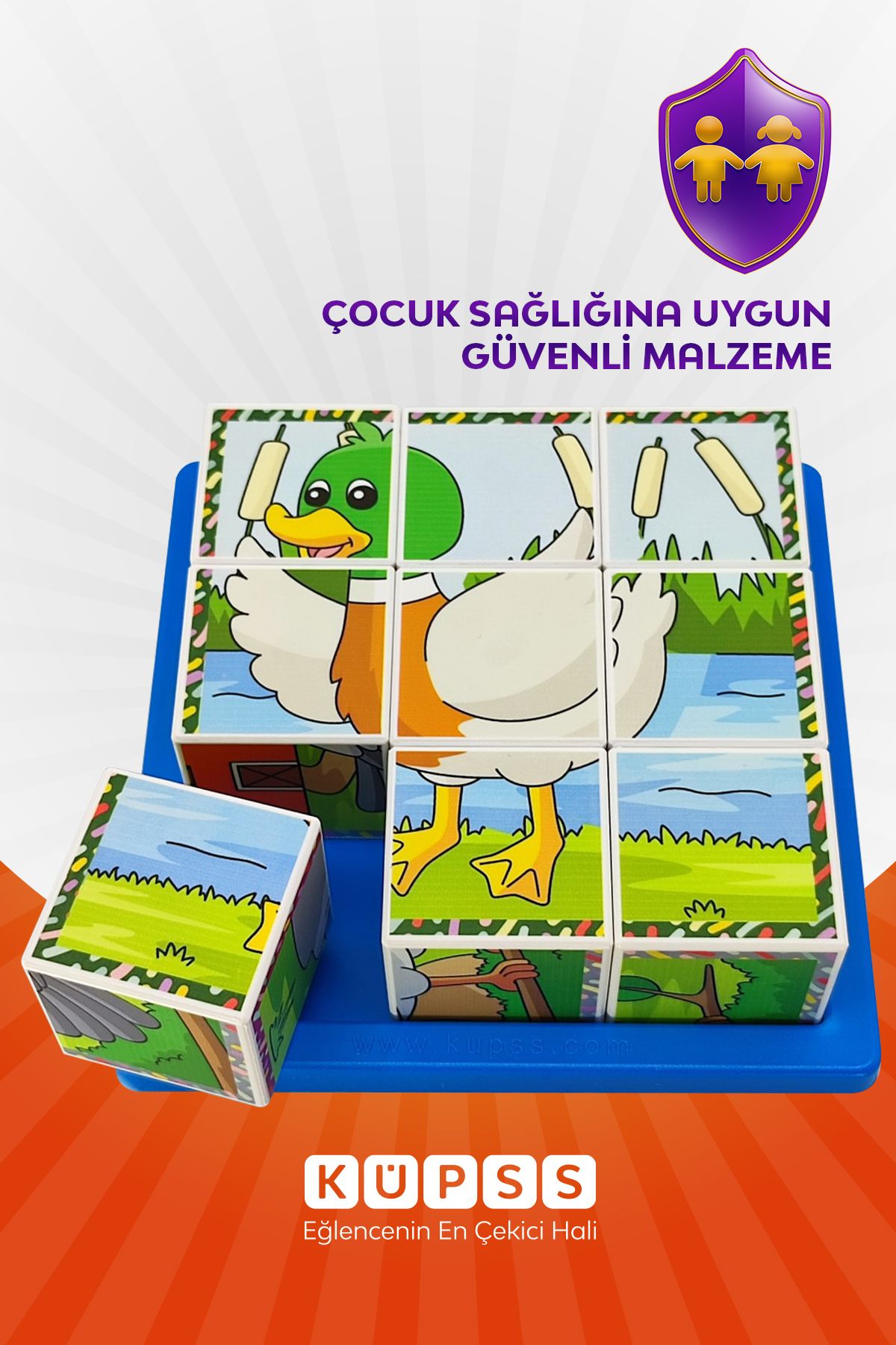 KÜPSS-Flying Animals Cube Puzzle - 6 Different Puzzles 5