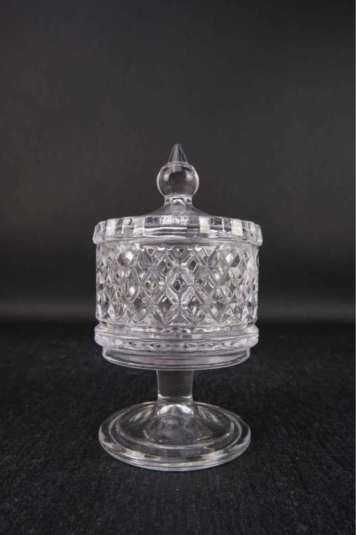 Digithome-Footed Glass Presentation Holder Cookie and Sugar Bowl 15 Cm Pattern-2 – KU.MKZ.001 C1-1-288 3