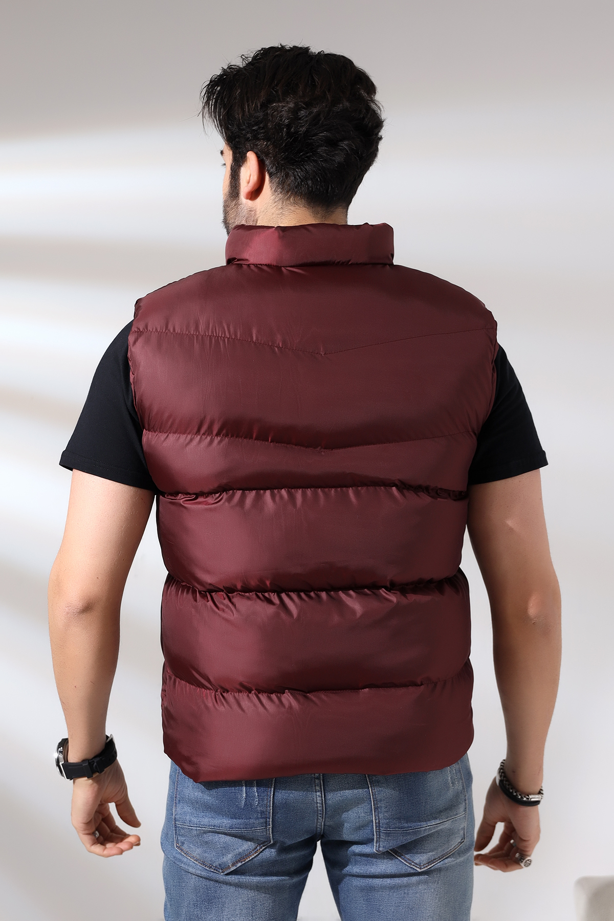 Talsmoda Bordo Renk Erkek Spor Yelek görsel 7