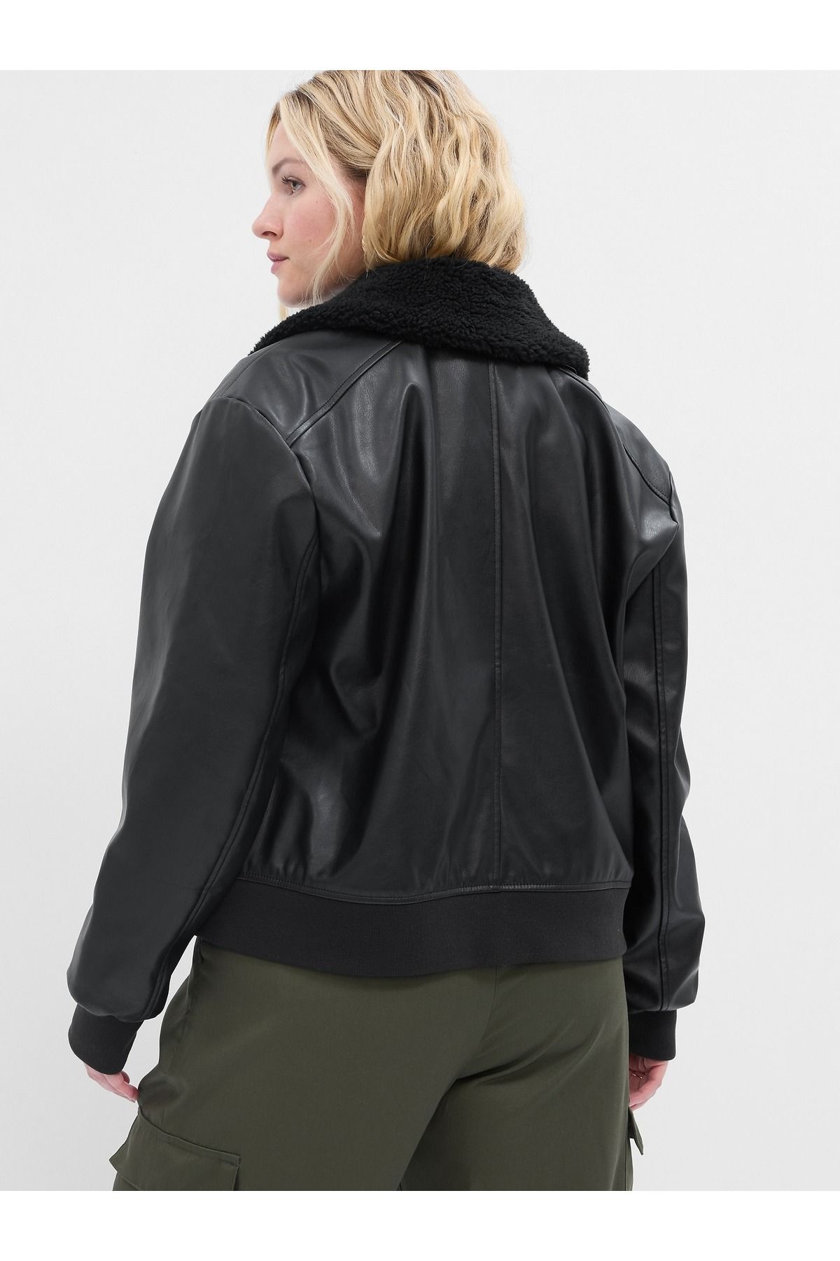 Gap sherpa bomber jacket cheap