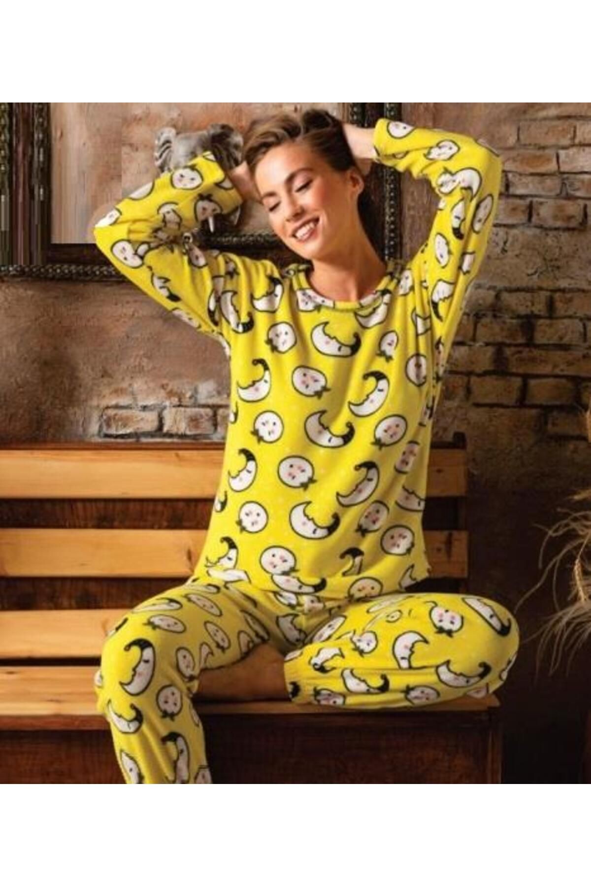 CALİA-Set de pijama de pluș din lână moale pentru damă Noul sezon 1