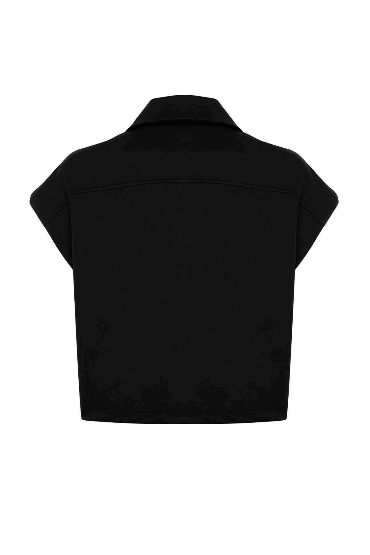 Trendyol Collection-Black Oversize Pocket Detailed Vest TWOSS24YE00037 8