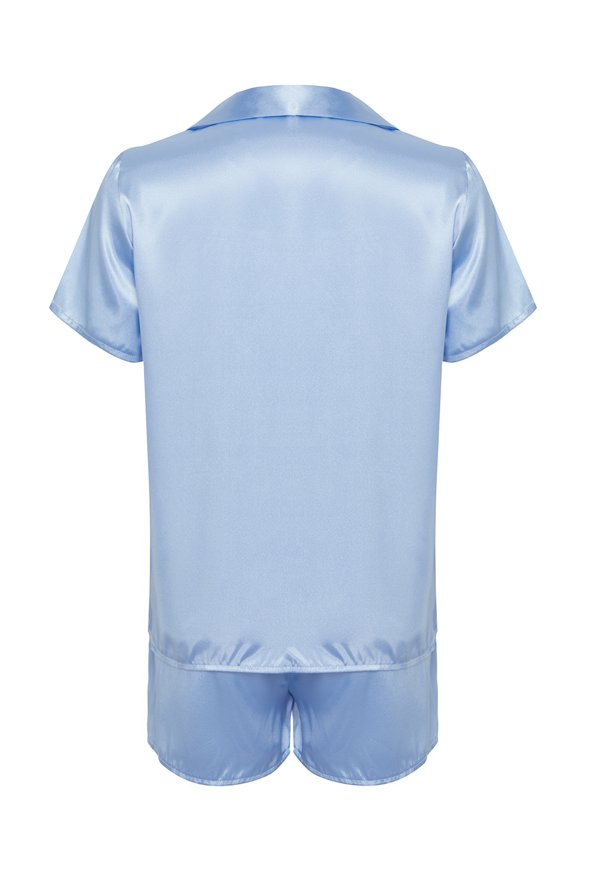 Trendyol Collection-Σετ Πυτζάμες Μπλε Σατέν THMSS24PT00118 8