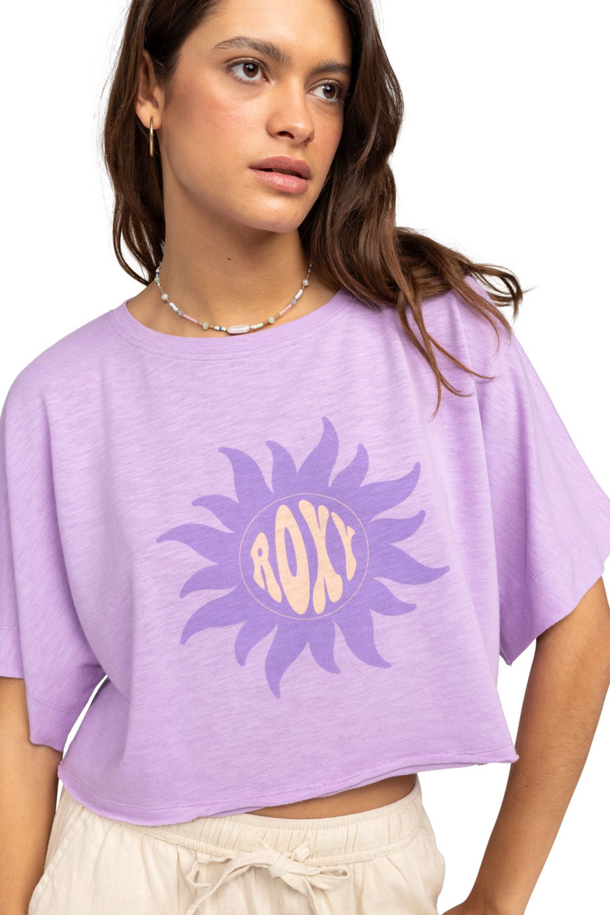 Roxy T Shirt ERJZT05673 PKL0 CROCUS PETAL Kad n Giyim